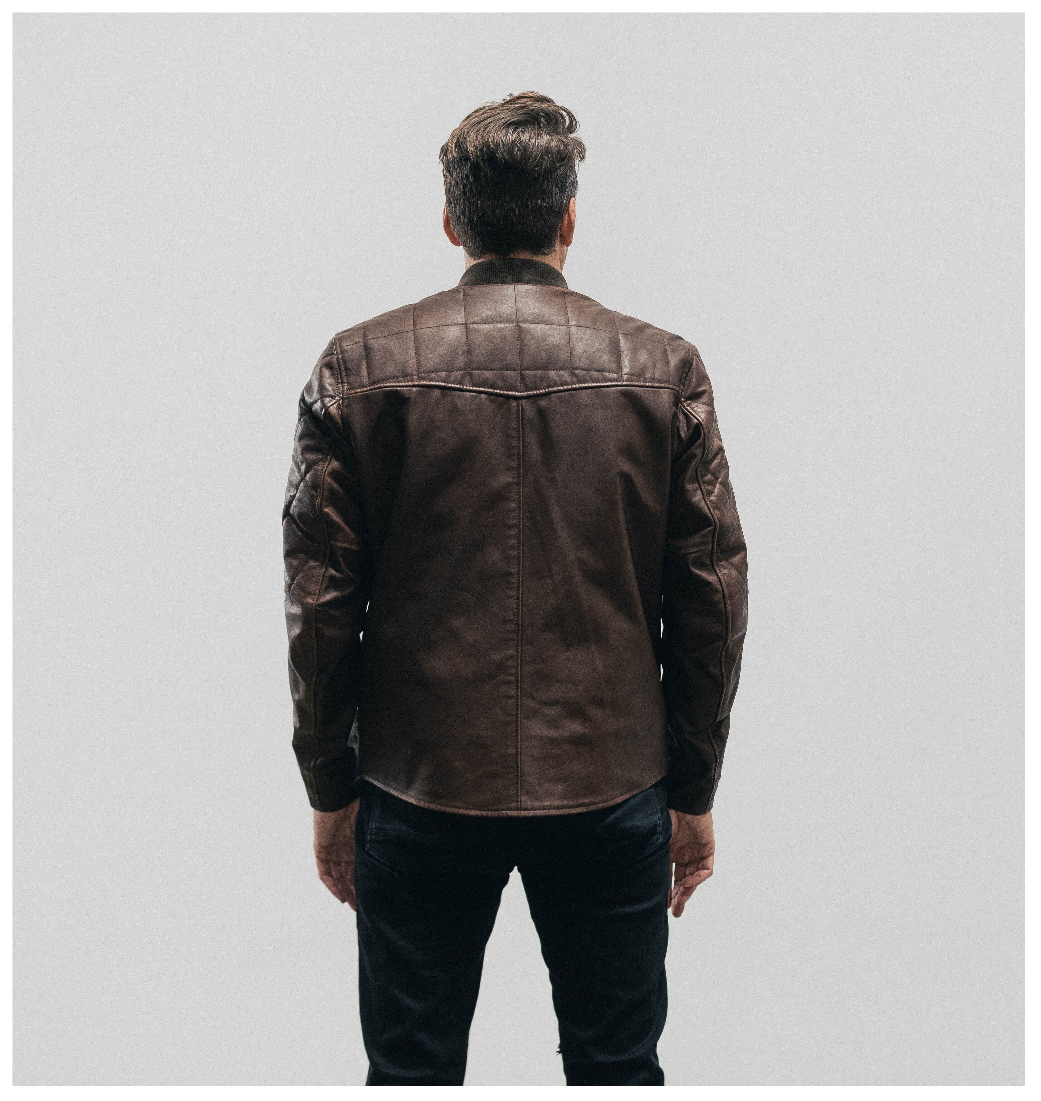 Roland Sands Hemlock CE Leather Jacket Alder / SM [Open Box]