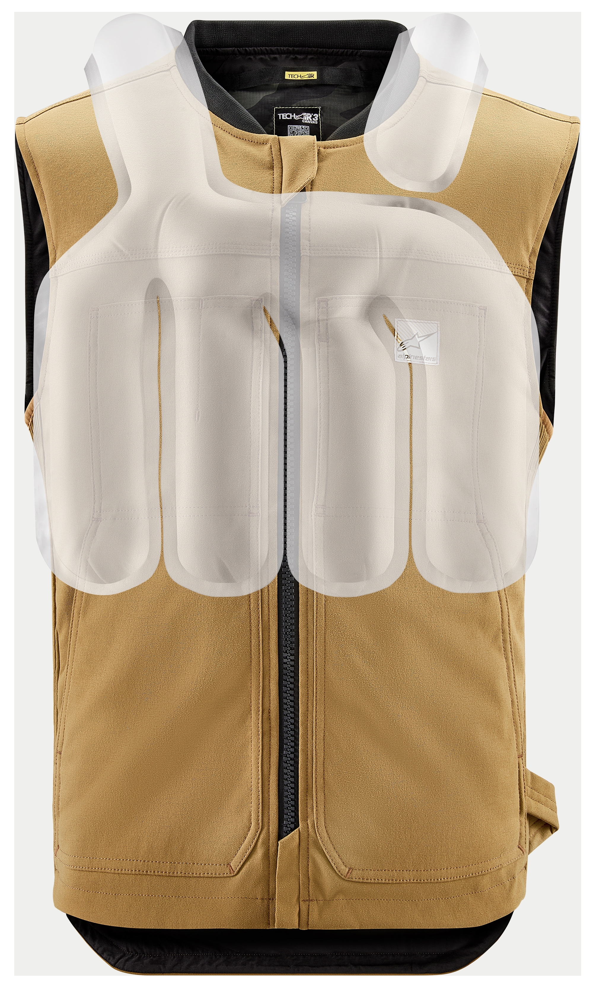 Alpinestars Tech-Air 3 Canvas Vest Airbag System Tan / XL [Open Box]