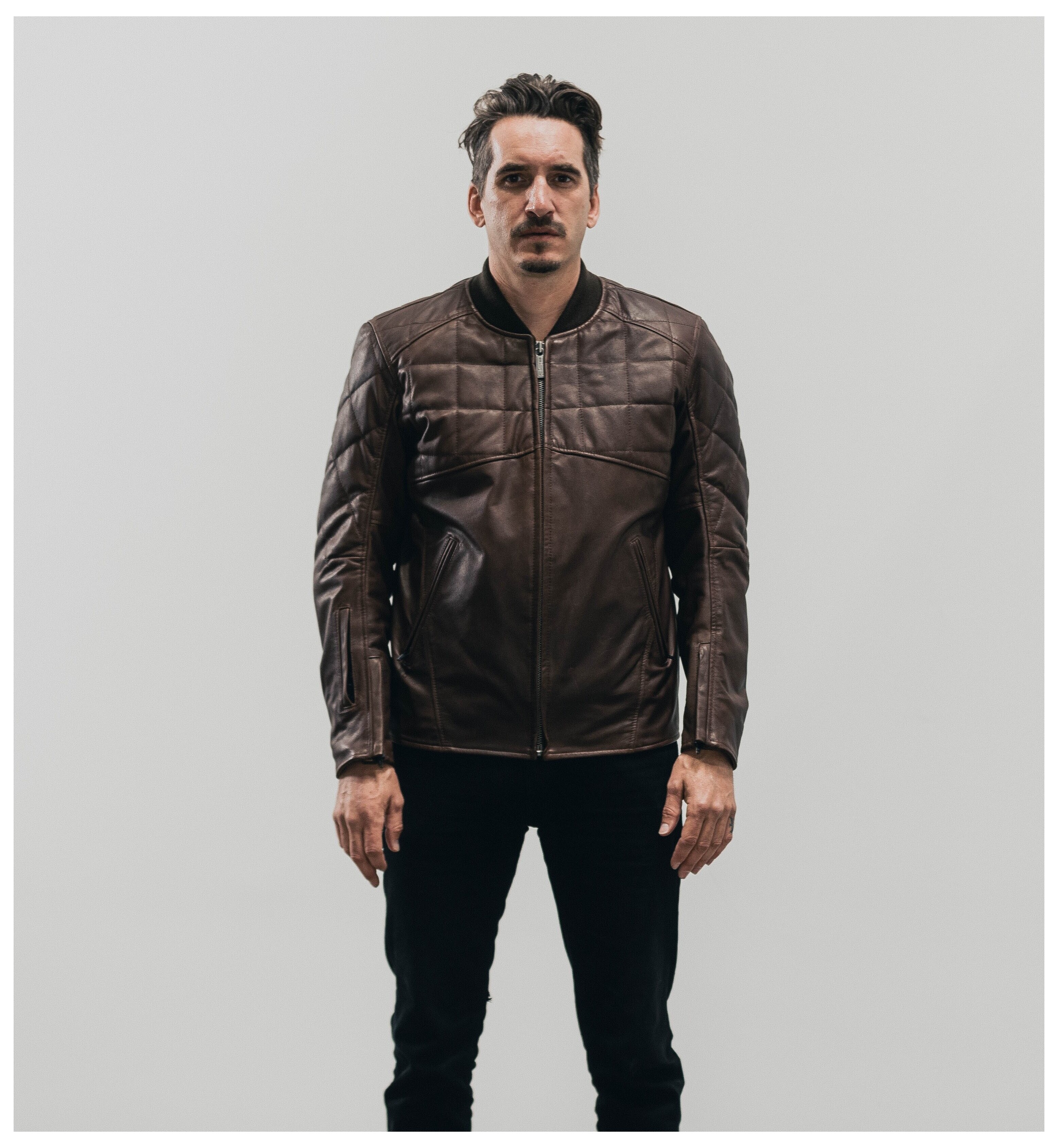 Roland Sands Hemlock CE Leather Jacket Alder / SM [Open Box]