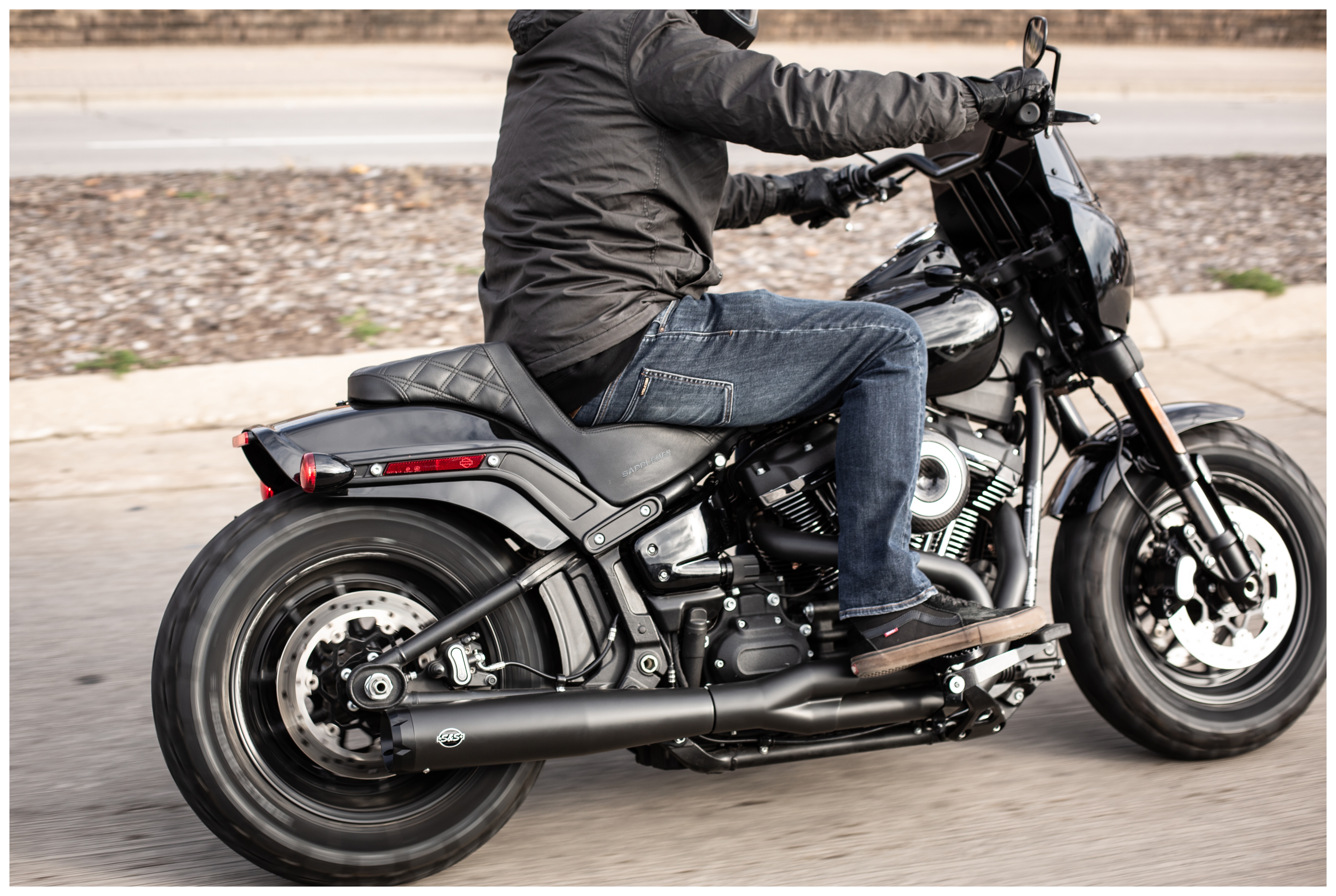 S&S Cycle SuperStreet 2-Into-1 Exhaust For Harley