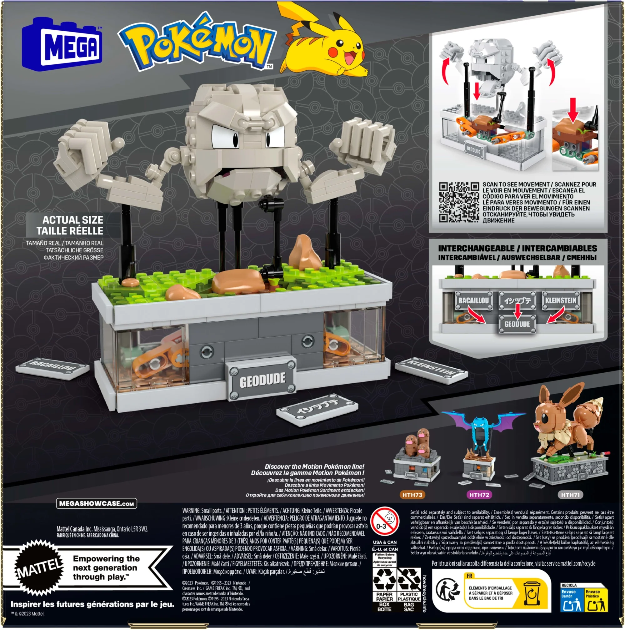 Mattel Creations MEGA Pokémon Mini Motion Geodude Building Set