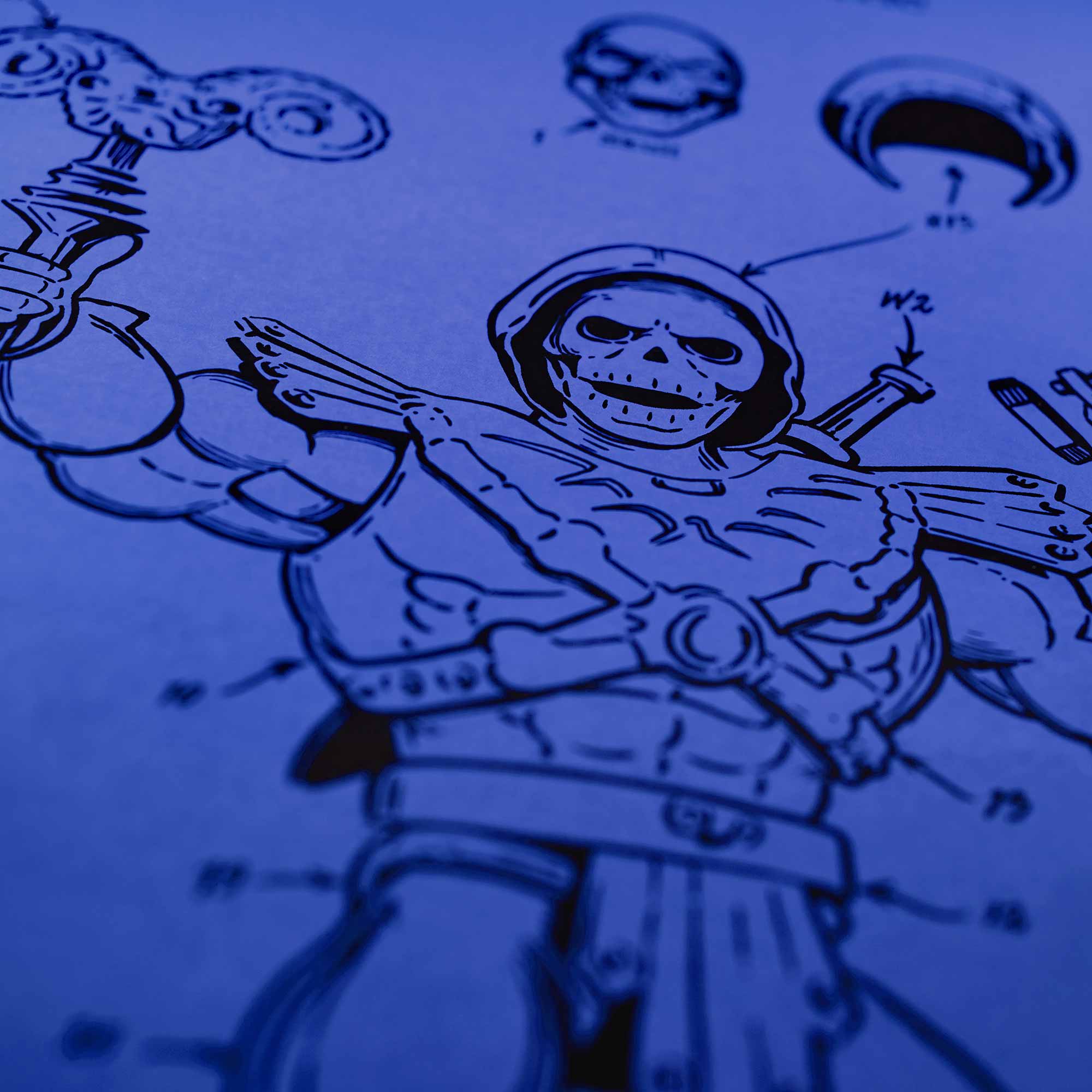 Mattel Creations Art of Engineering Skeletor Print