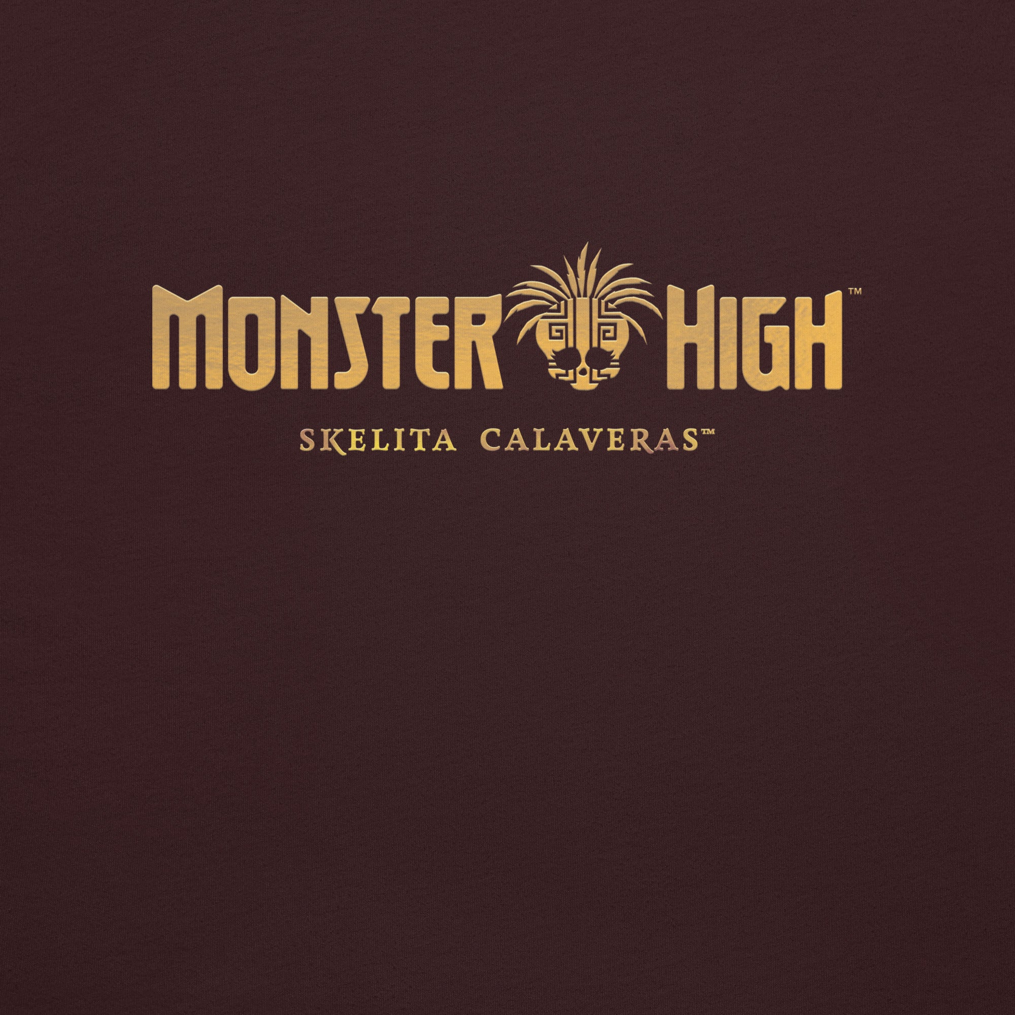 Mattel Creations Monster High Skelita Día de Muertos Embroidered Oxblood T-Shirt