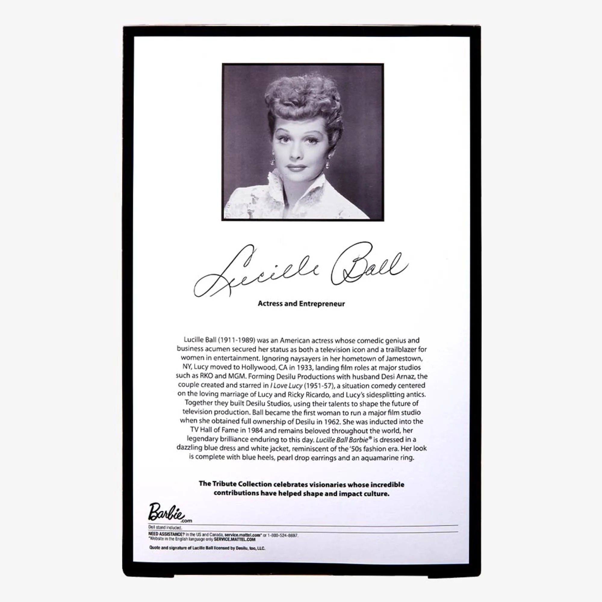 Mattel Creations Lucille Ball Barbie Tribute Collection Doll