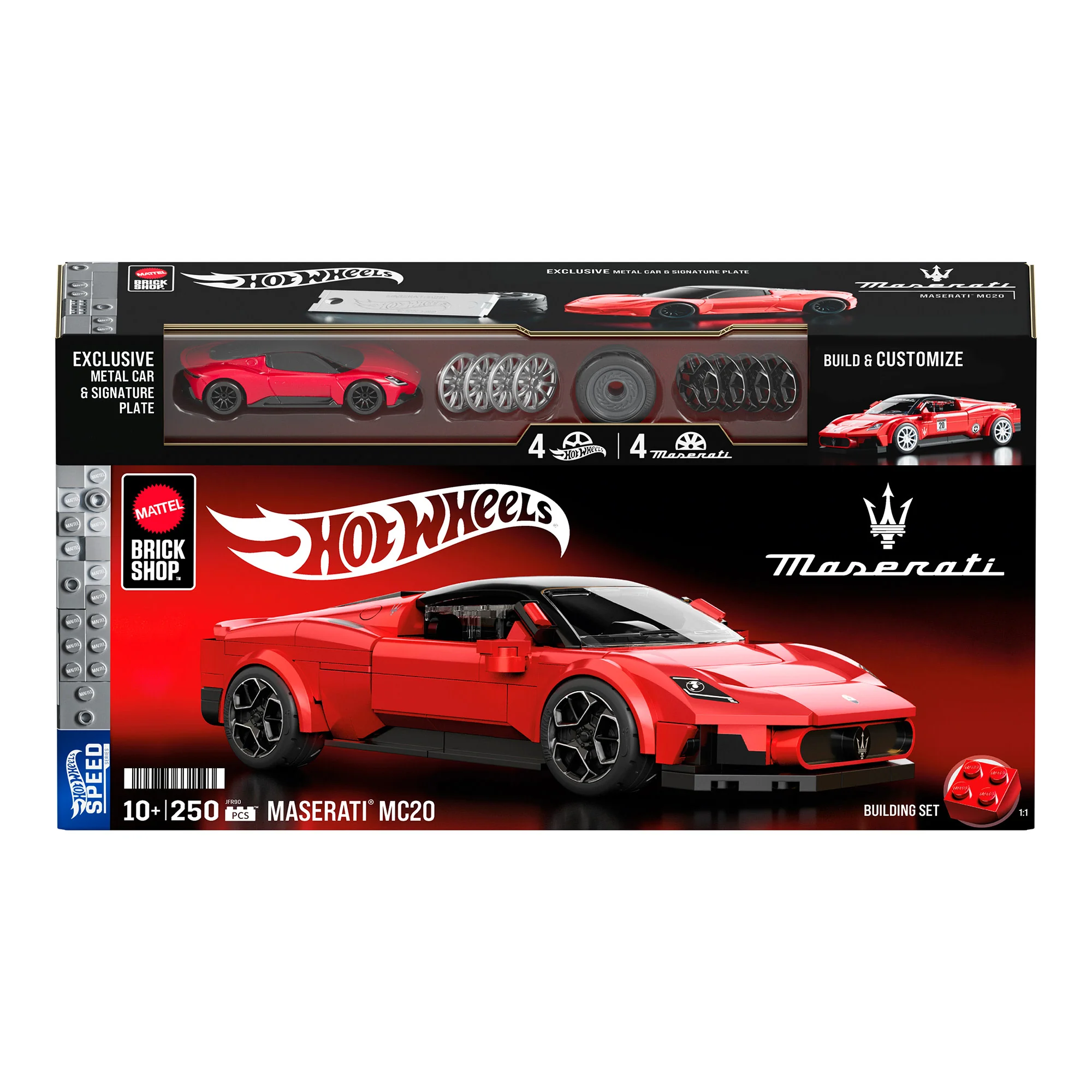 Mattel Creations Mattel Brick Shop Hot Wheels Maserati MC20 Building Set