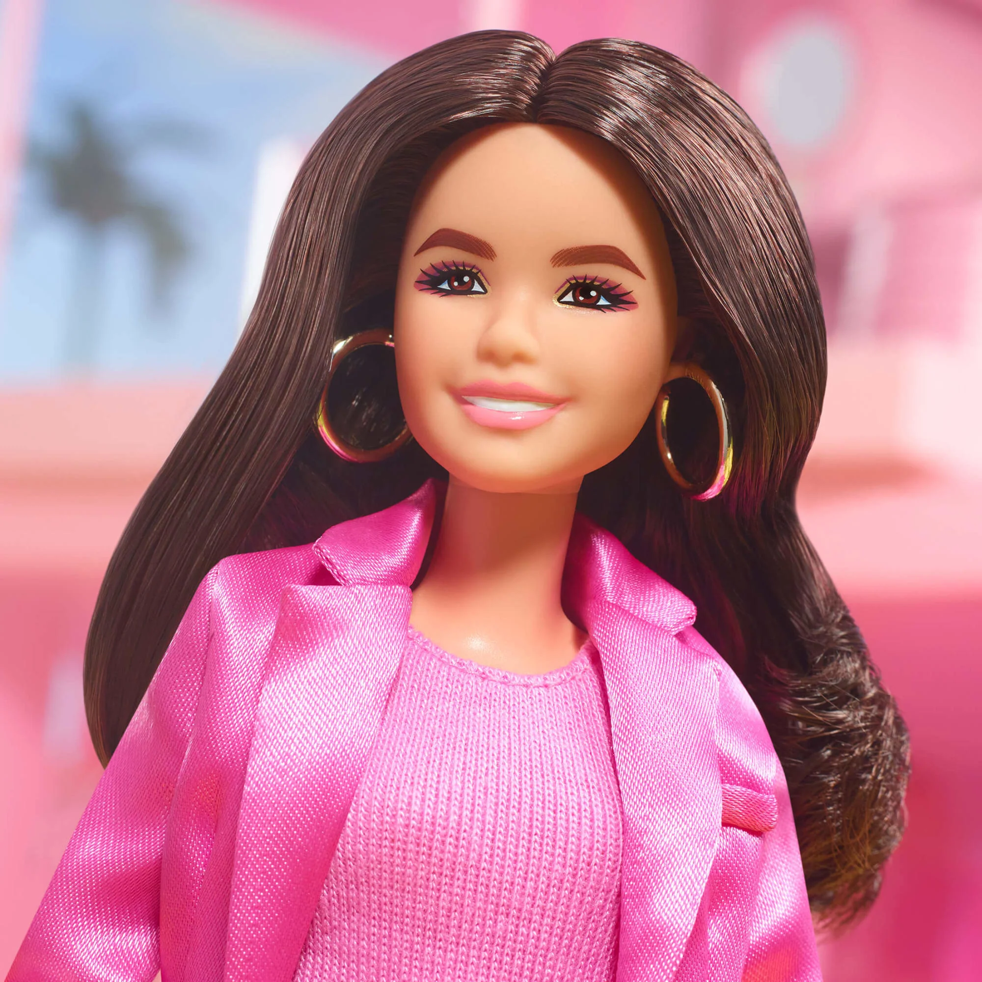 Mattel Creations Gloria Doll Wearing Pink Power Pantsuit – Barbie The Movie
