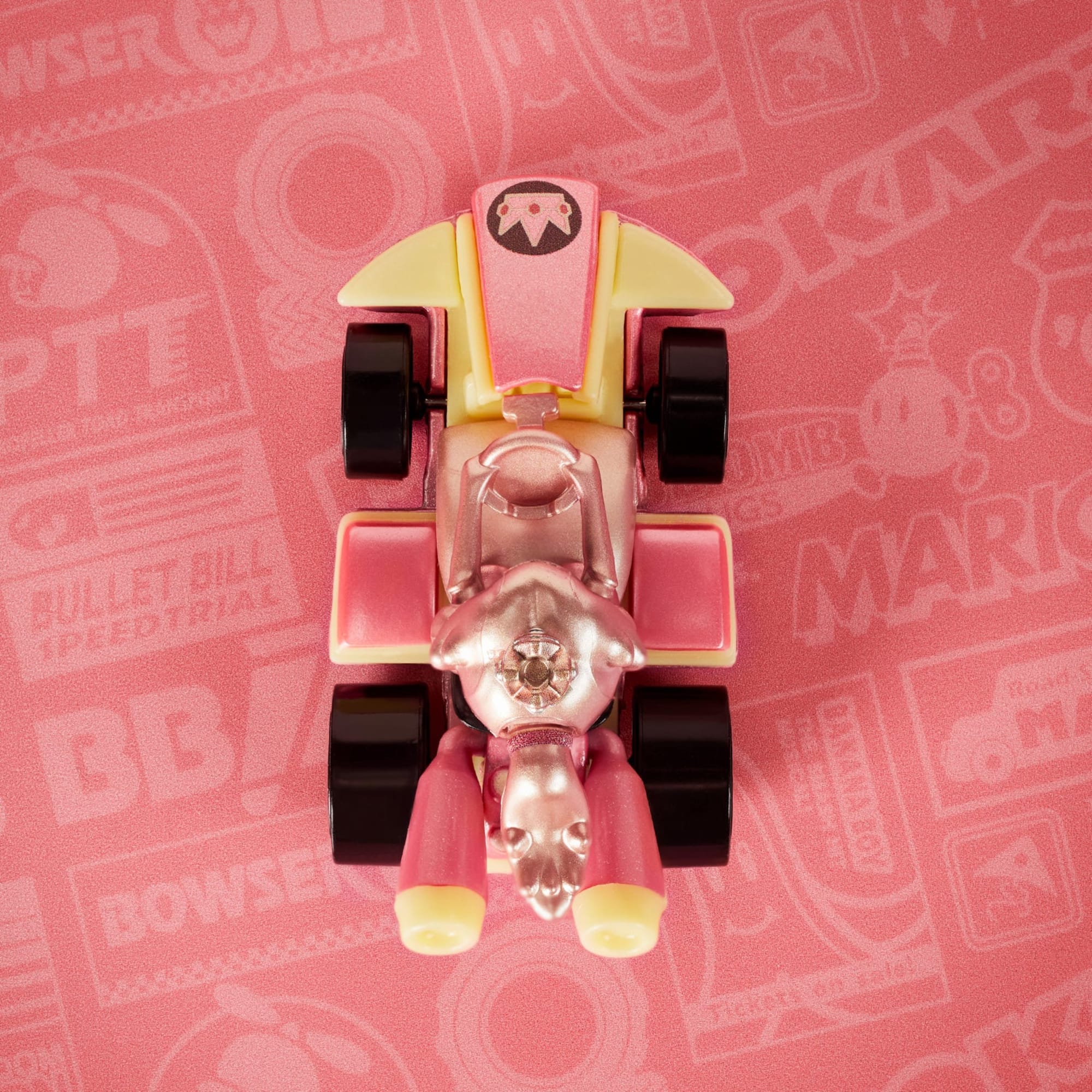 Mattel Creations Hot Wheels Mario Kart Pink Gold Peach Collectible Vehicle