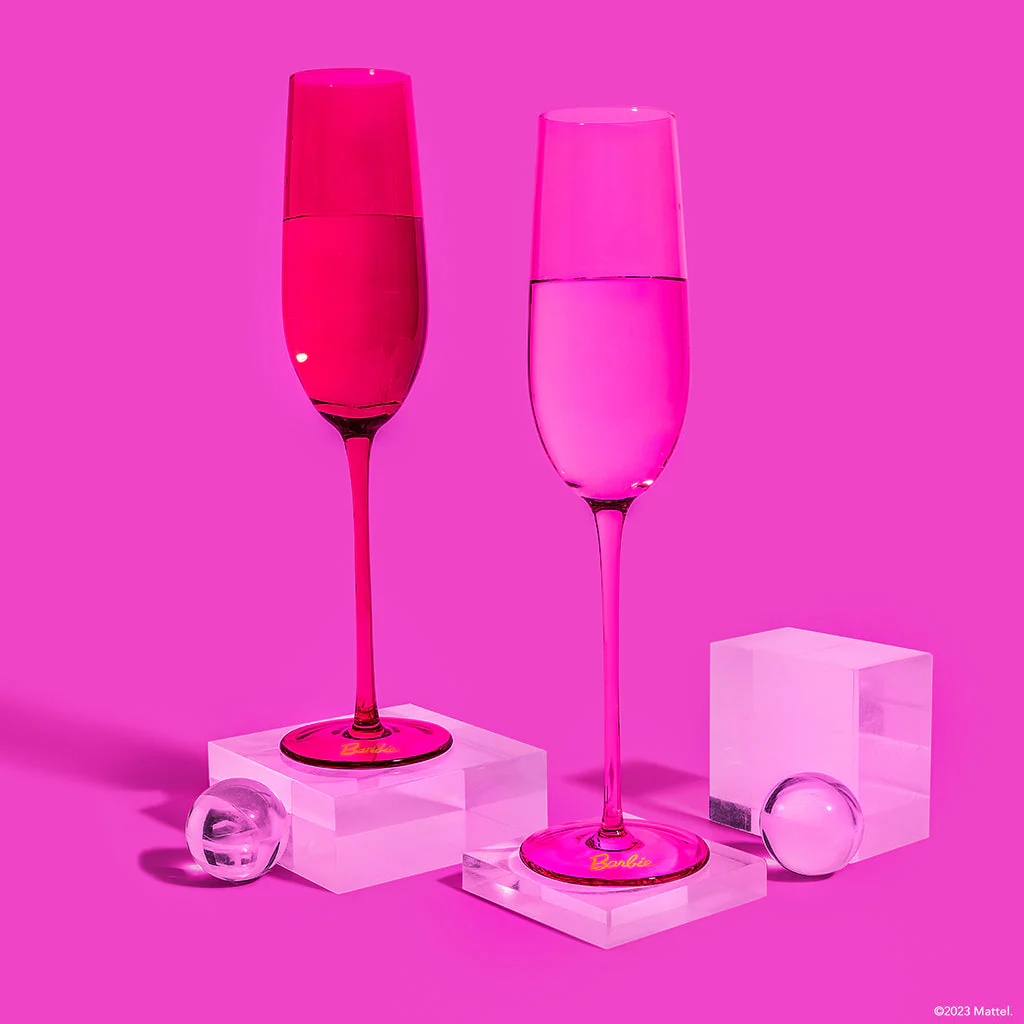 Mattel Creations Barbie™ X Dragon Glassware® Champagne Flutes