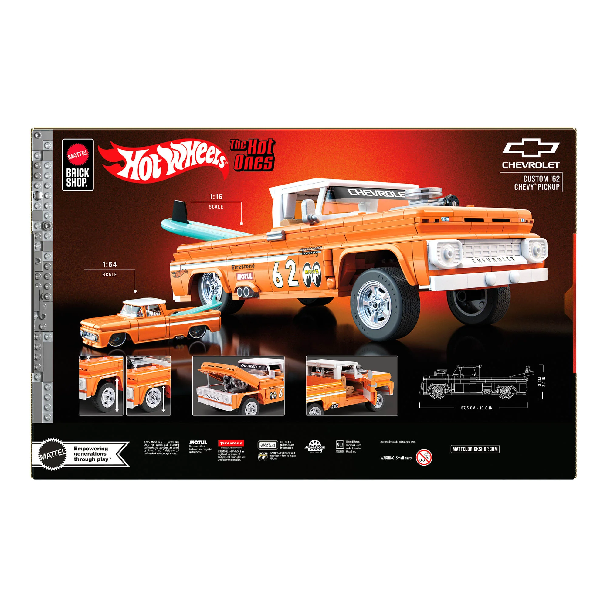 Mattel Creations Mattel Brick Shop Hot Wheels Custom '62 Chevy Pickup Building Set