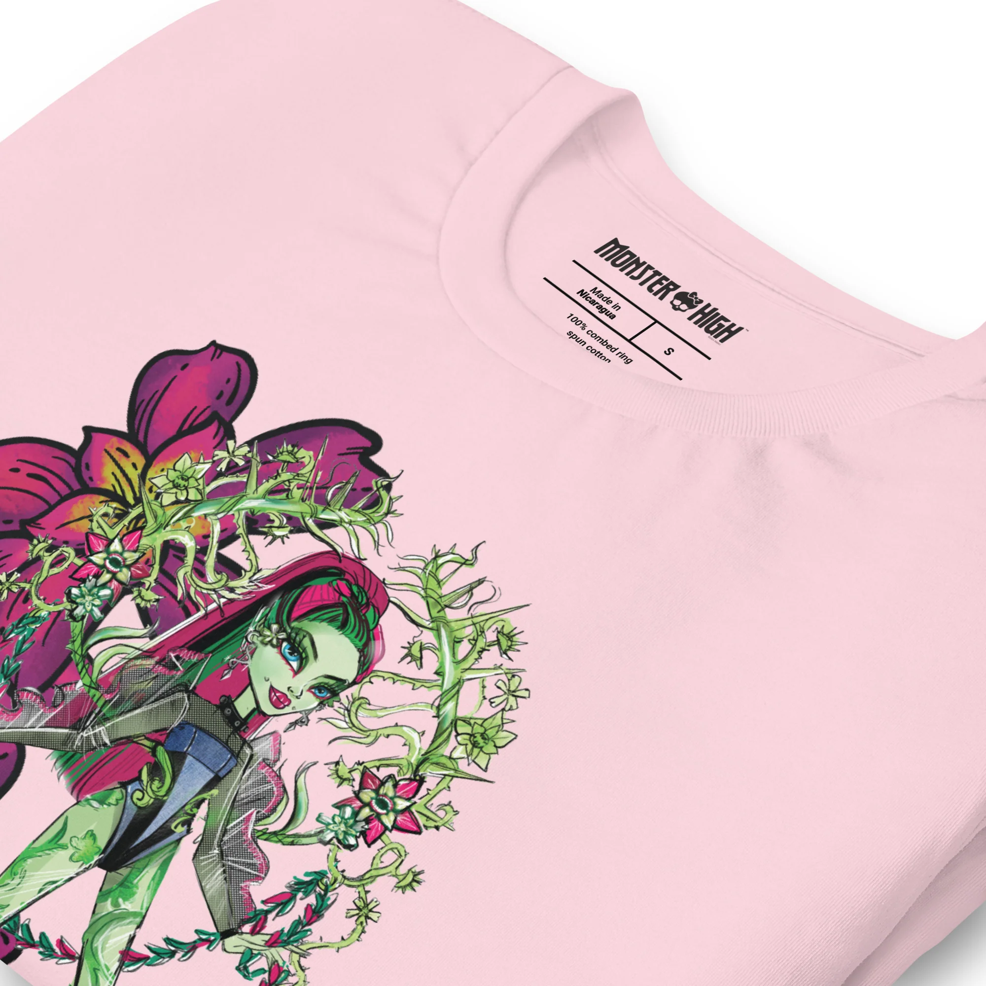 Mattel Creations Monster High Venus McFlytrap Pink T-Shirt