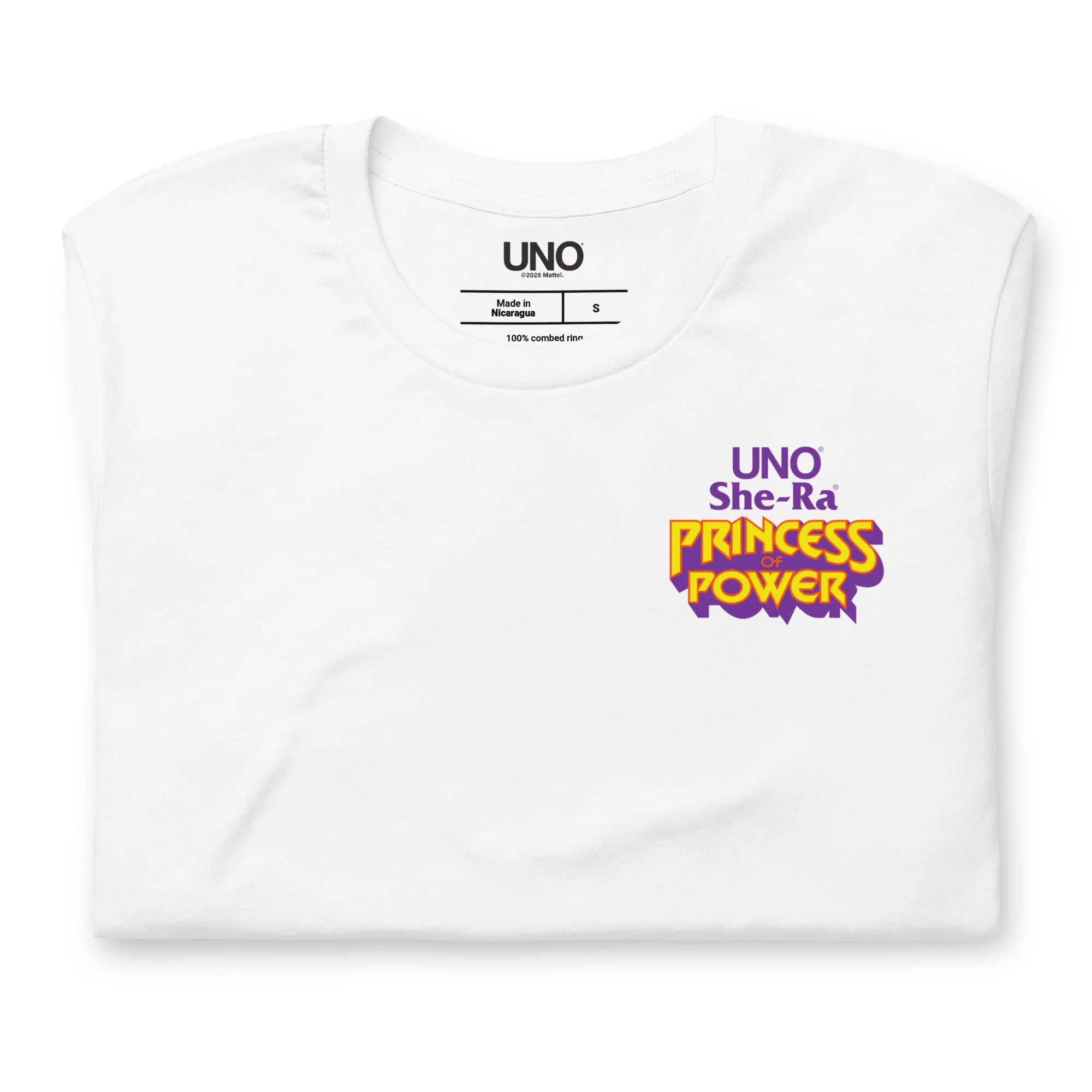 Mattel Creations UNO Masters of the Universe She-Ra Princess Power White T-Shirt