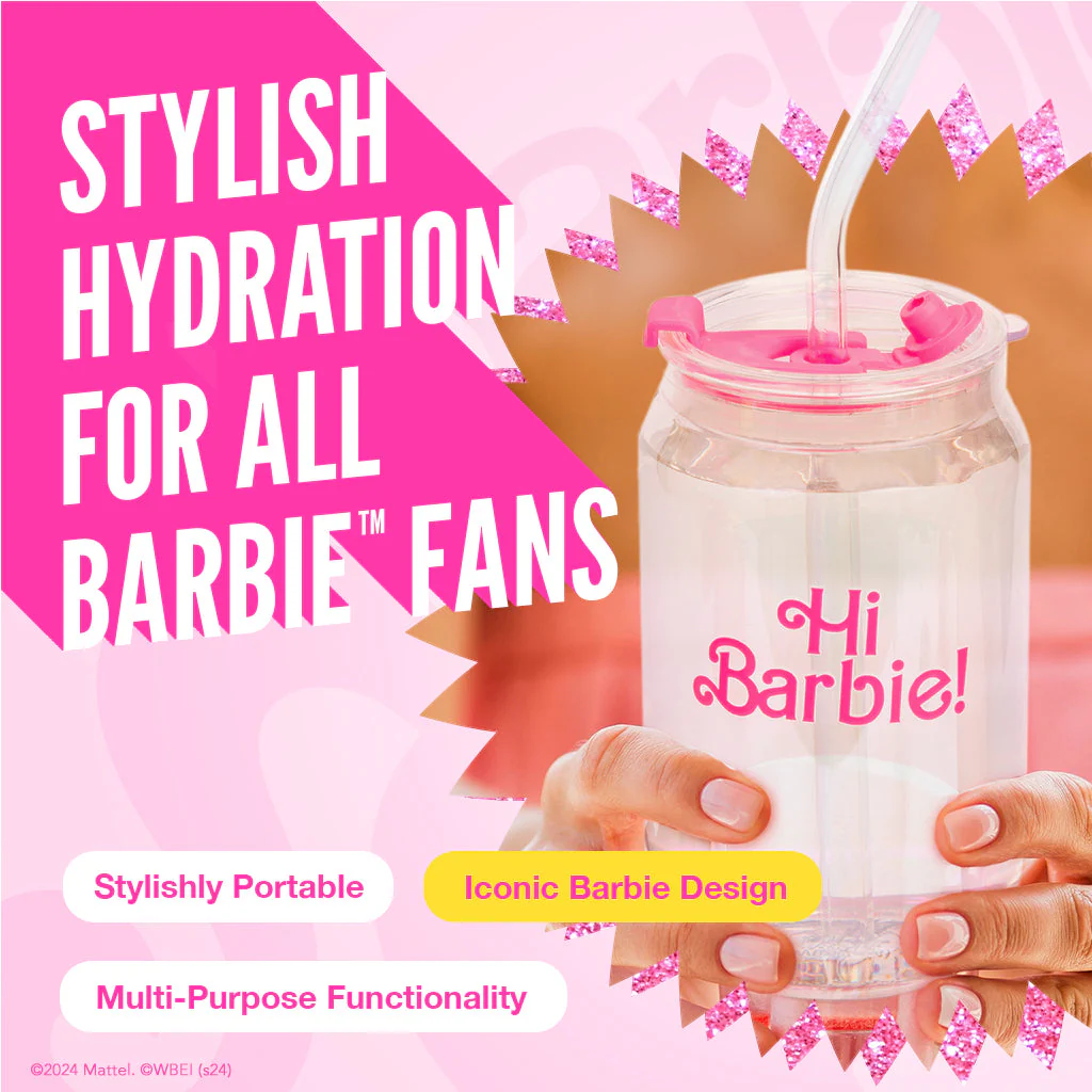 Mattel Creations Barbie™ the Movie X Dragon Glassware® Hi Barbie! Hi Ken! Drinking Glasses