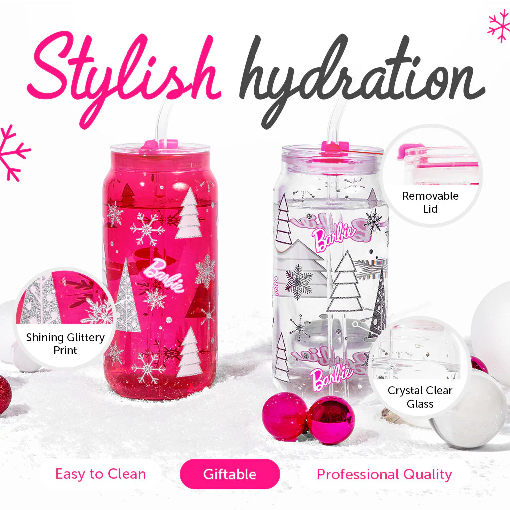Mattel Creations Barbie™ Christmas Drinking Glasses - 20 Oz