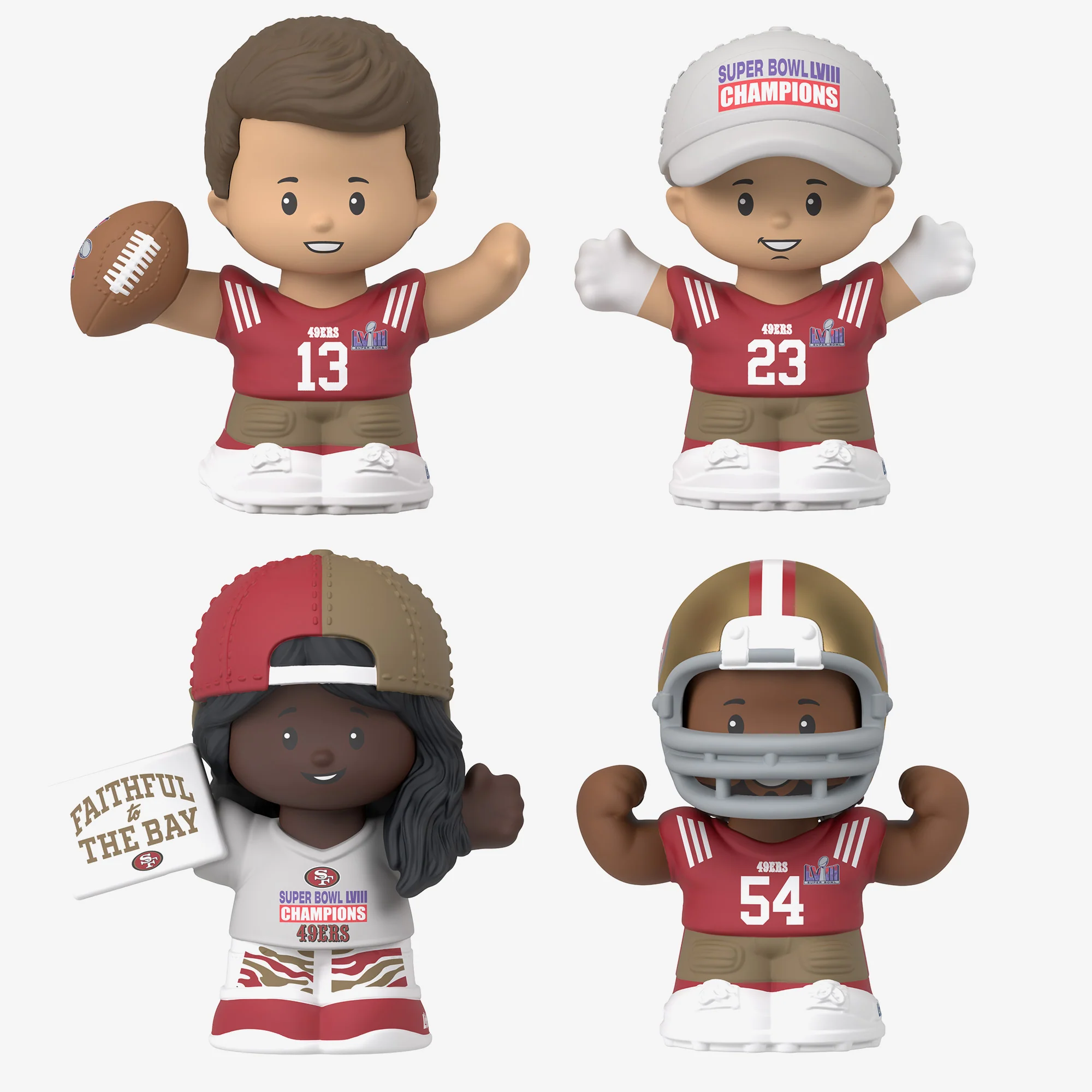 Mattel Creations Little People Collector Super Bowl LVIII Champions Set San Francisco 49ers