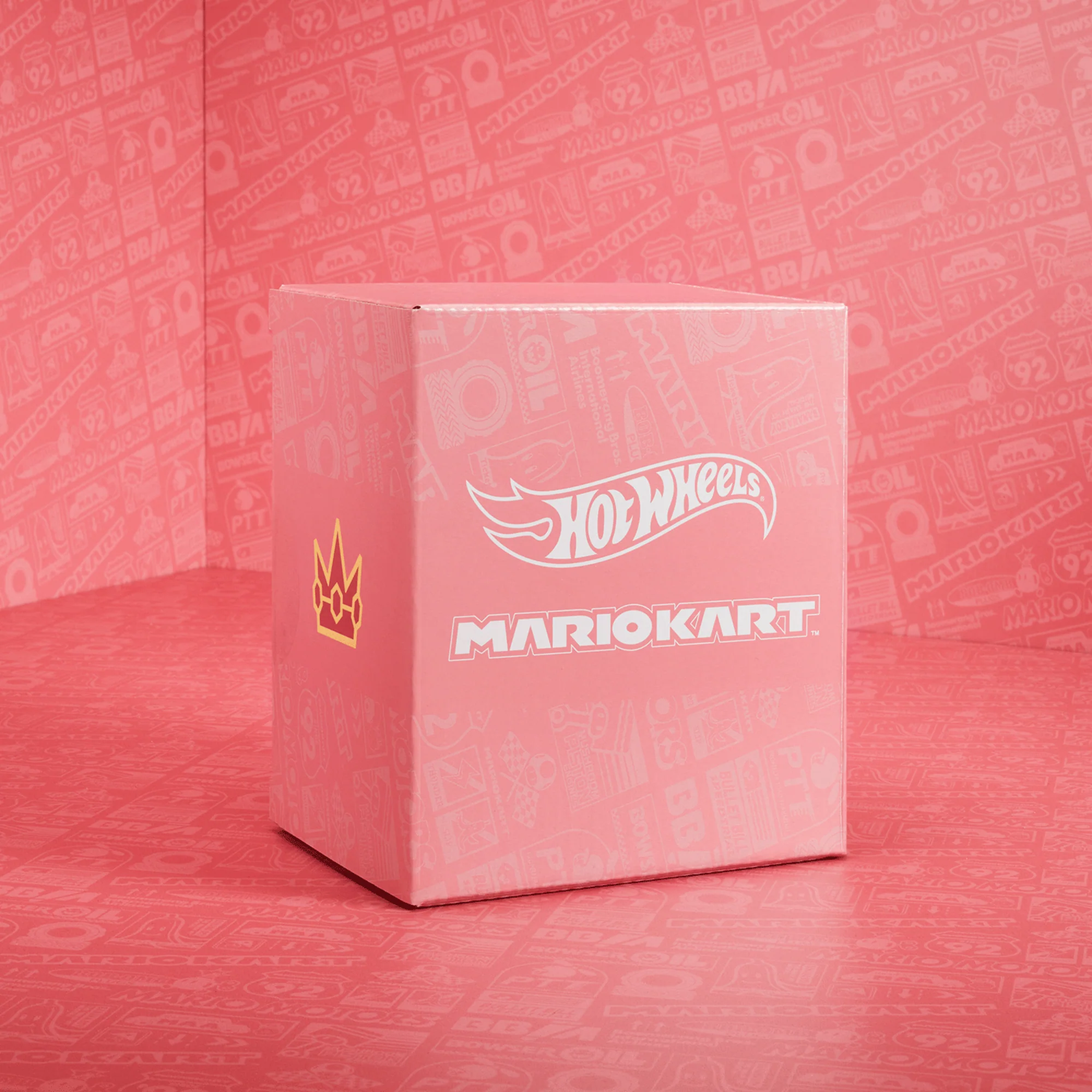 Mattel Creations Hot Wheels Mario Kart Pink Gold Peach Collectible Vehicle