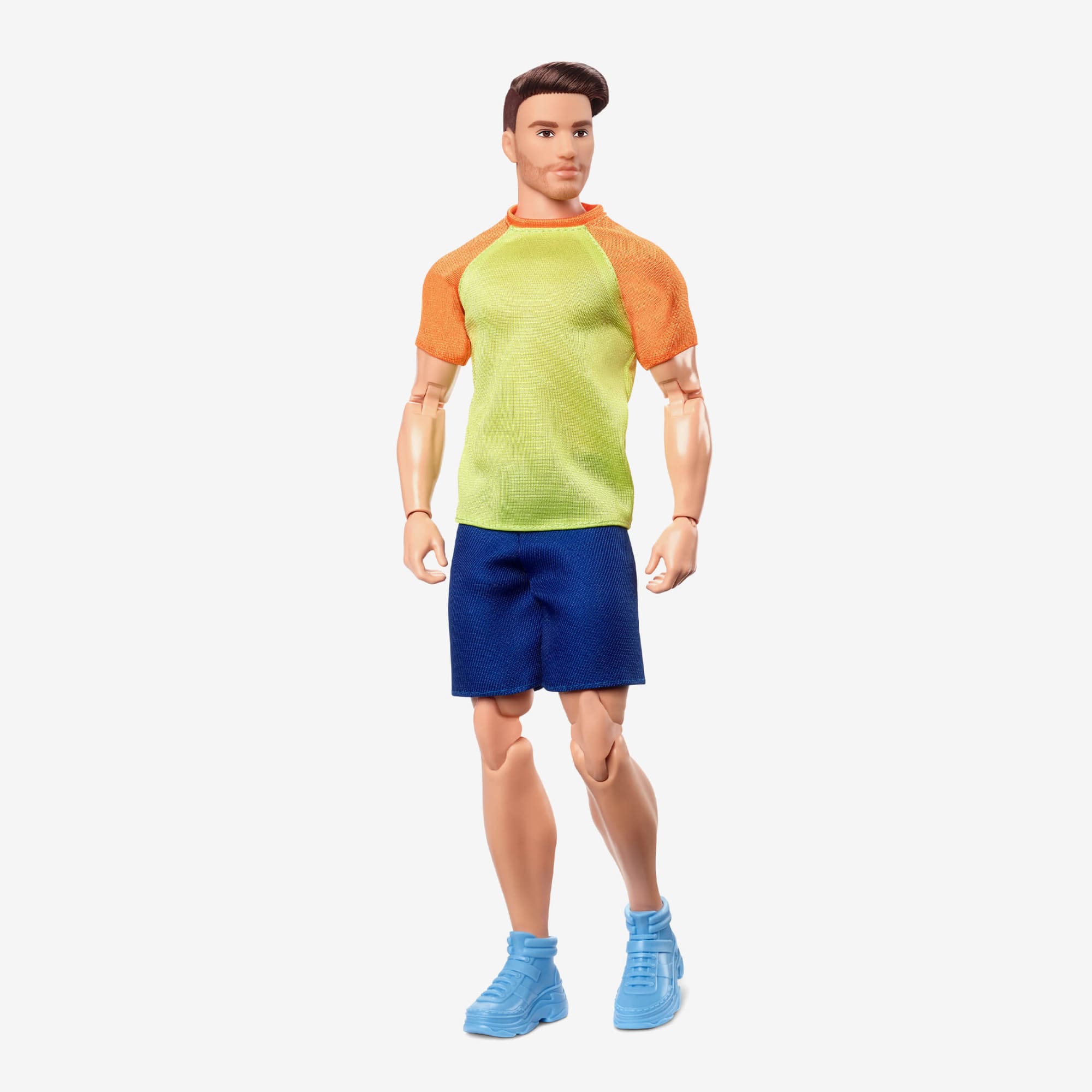 Mattel Creations Barbie Looks Ken Doll (Buff Body, Curly Brunette Hair)