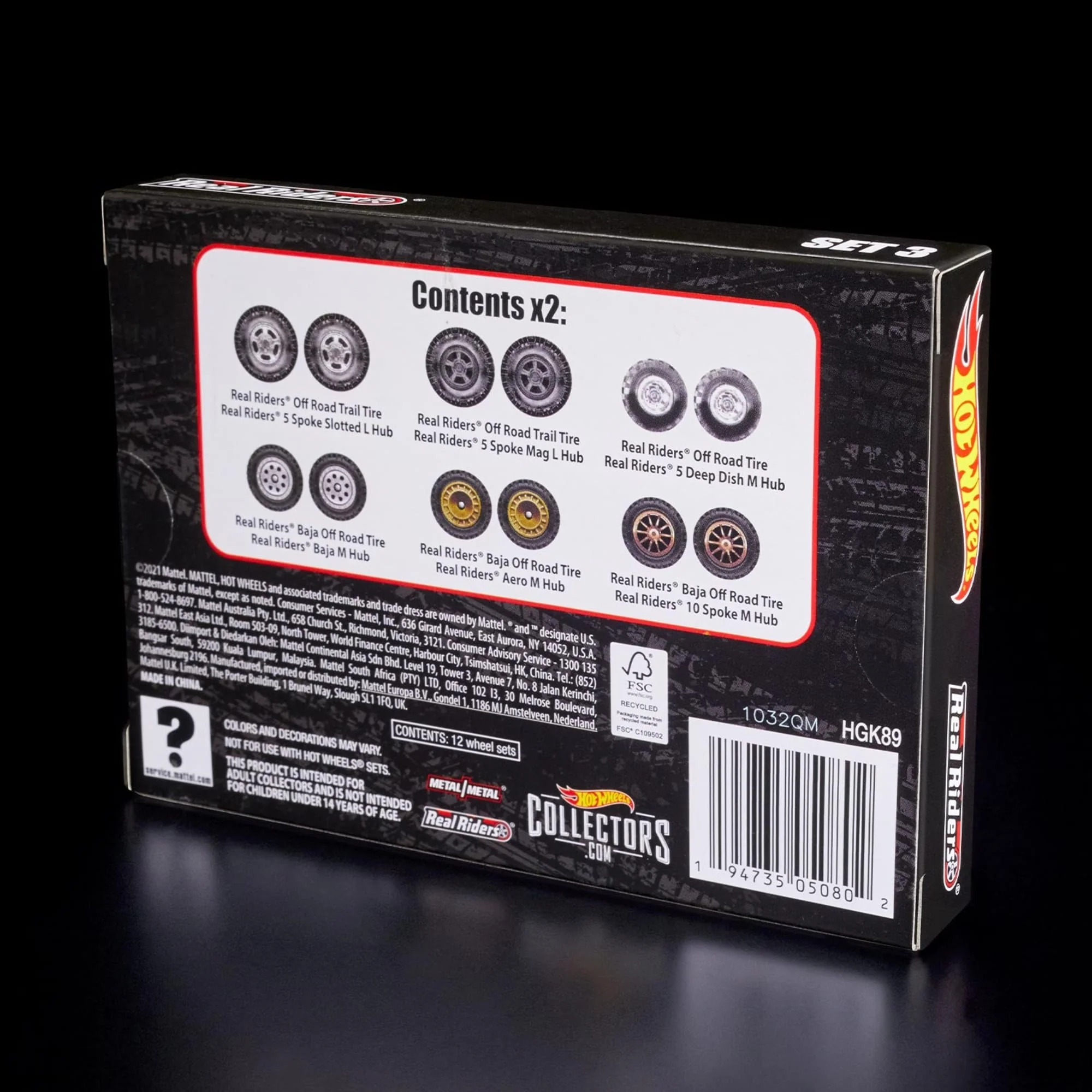 Mattel Creations RLC Exclusive Real Riders Wheels Pack - Set 3