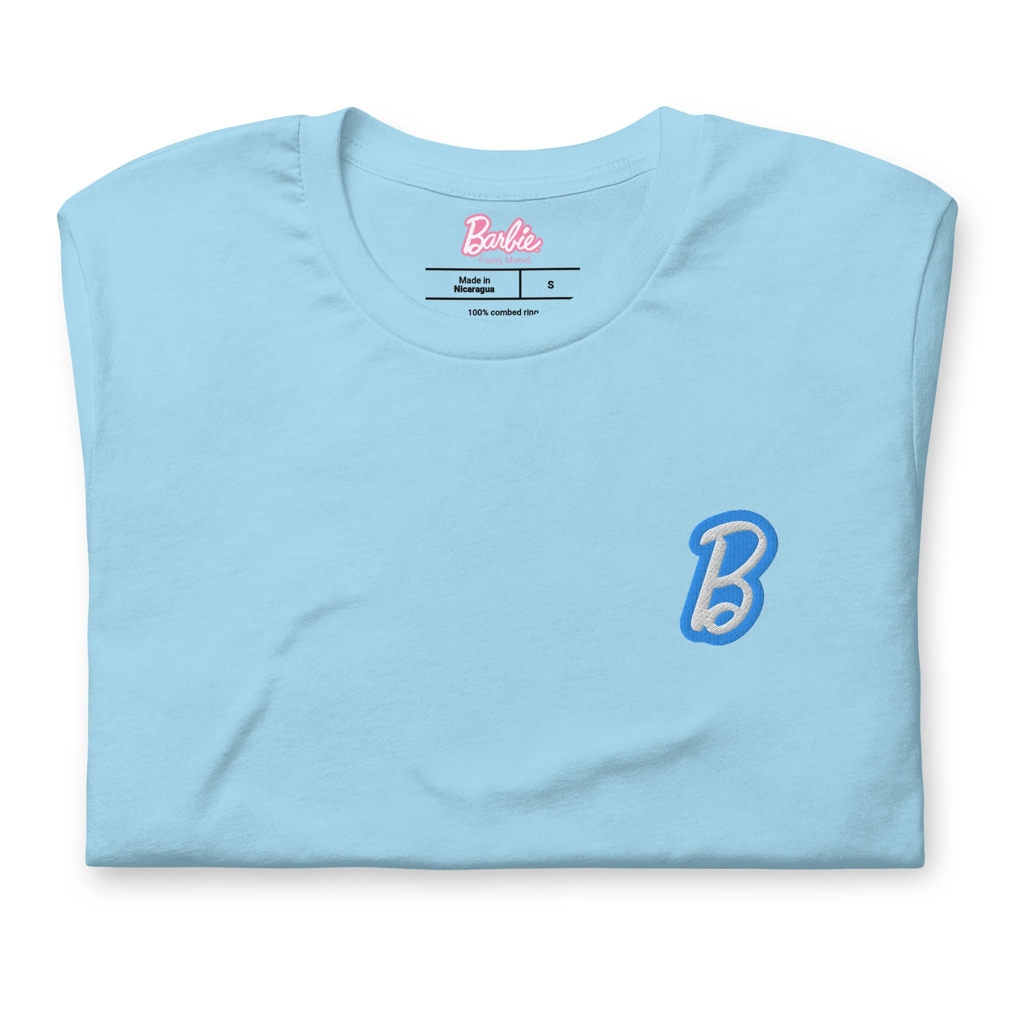 Mattel Creations Barbie Enjoy the Ride Embroidered Cutie Blue T-Shirt