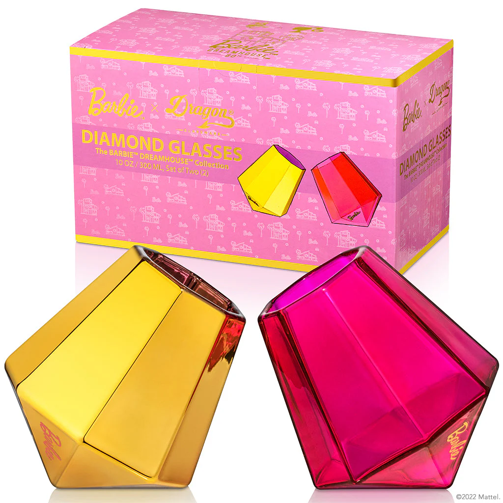 Mattel Creations Barbie™ X Dragon Glassware® Dreamhouse™ Diamond Glasses