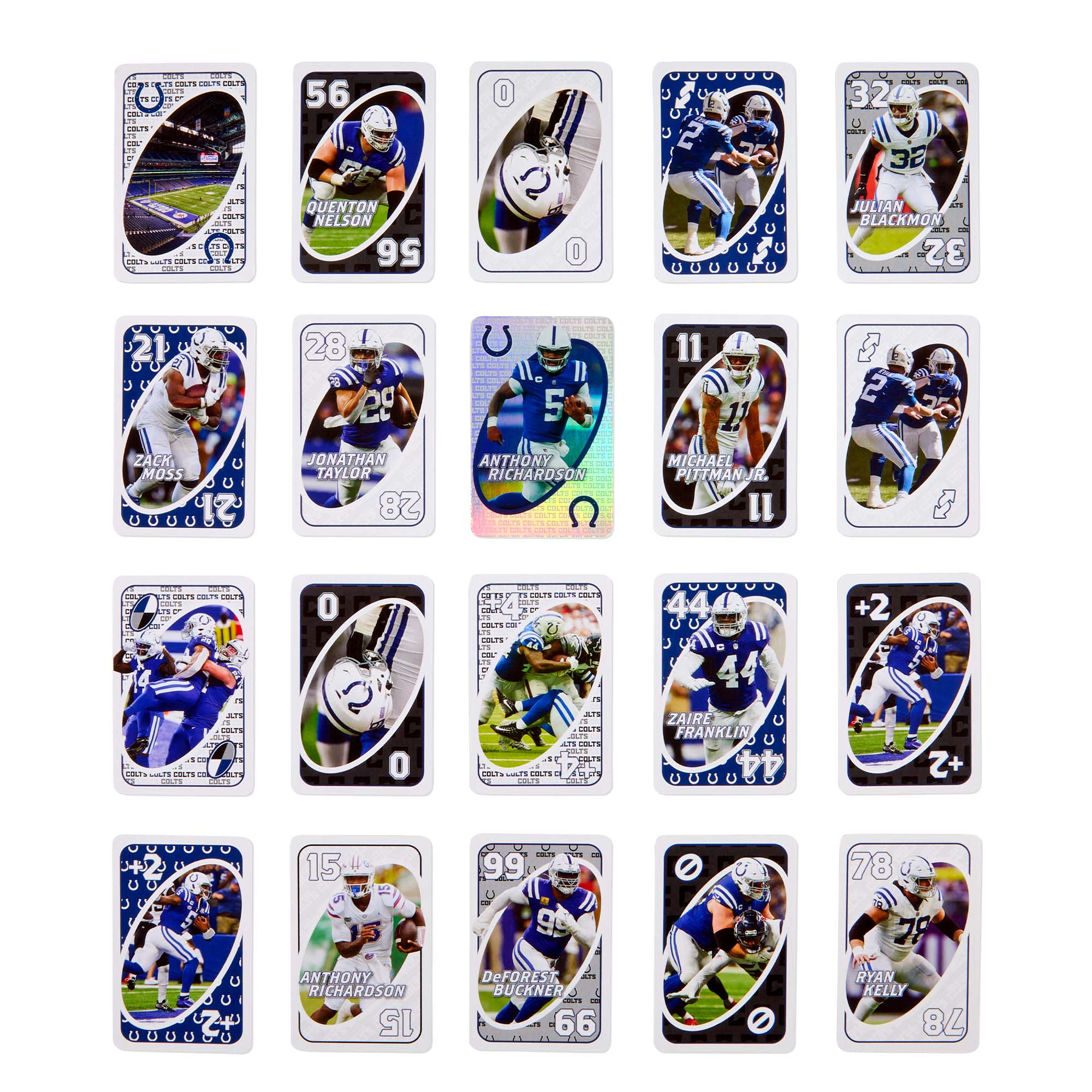 Mattel Creations UNO Fandom NFL Indianapolis Colts Game Deck
