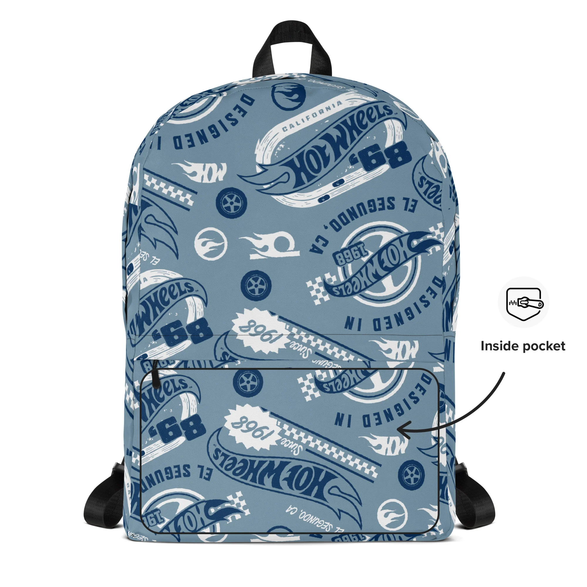 Mattel Creations Hot Wheels Racing Blue Backpack