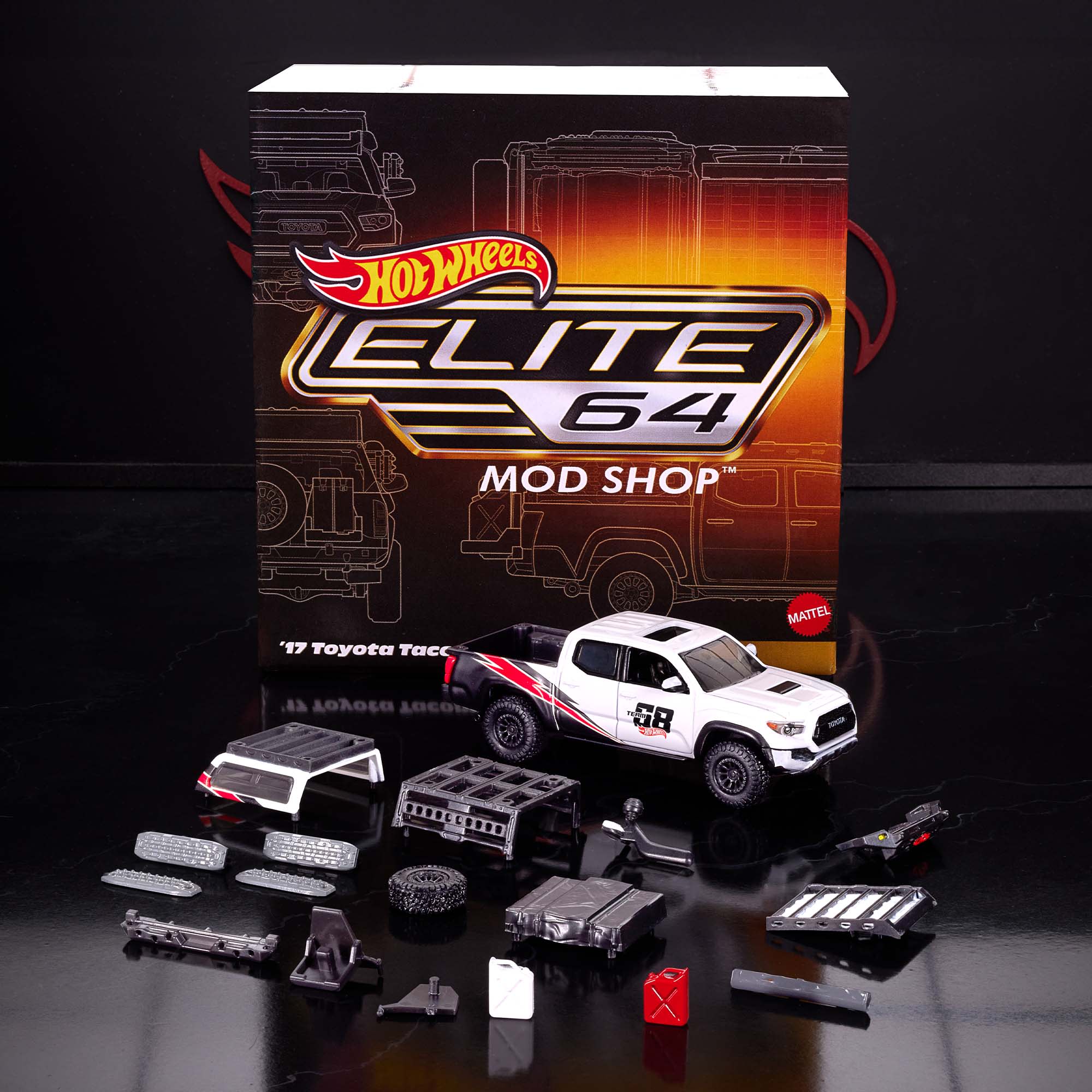 Mattel Creations Hot Wheels Elite 64 Mod Shop '17 Toyota Tacoma