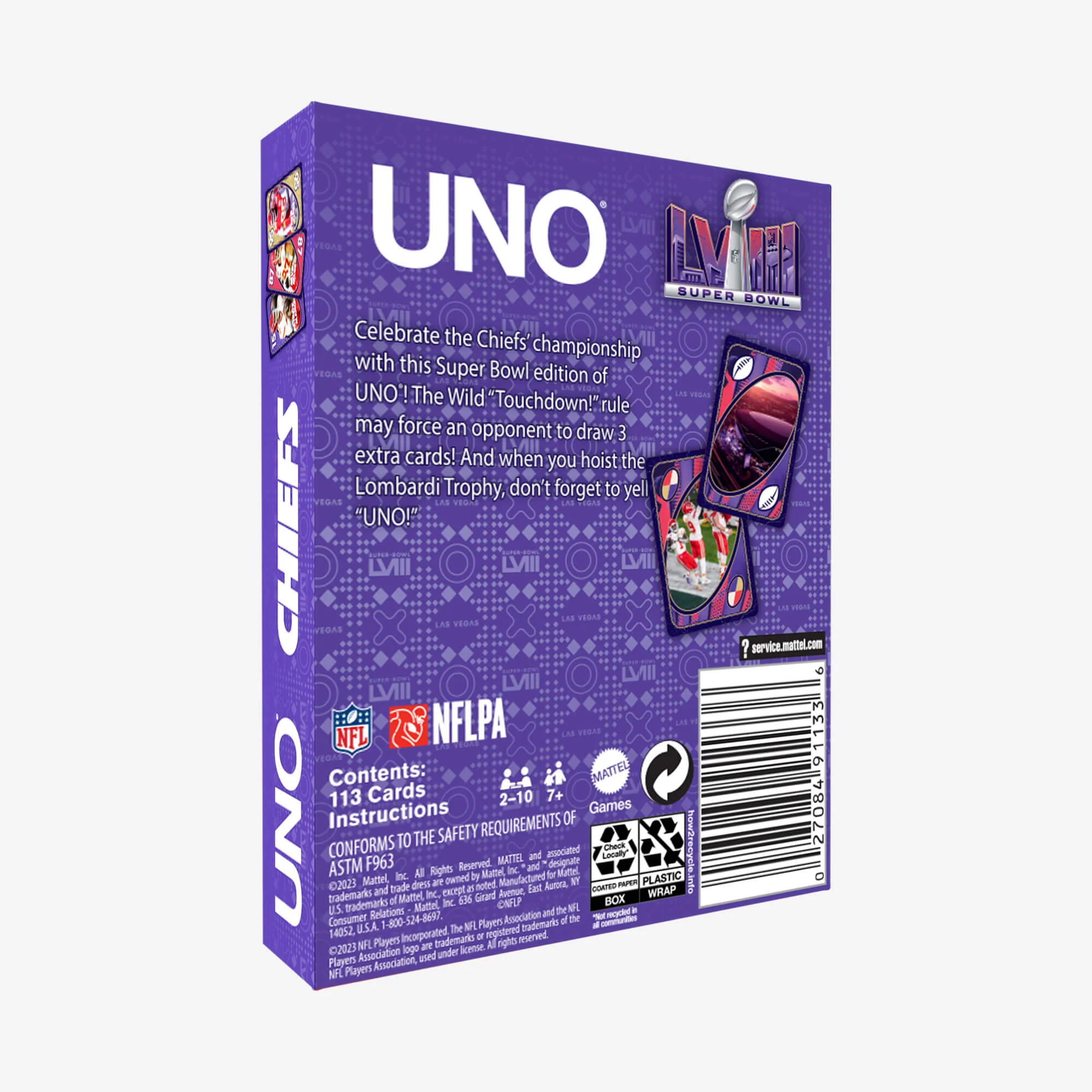Mattel Creations UNO LVIII Super Bowl Card Game