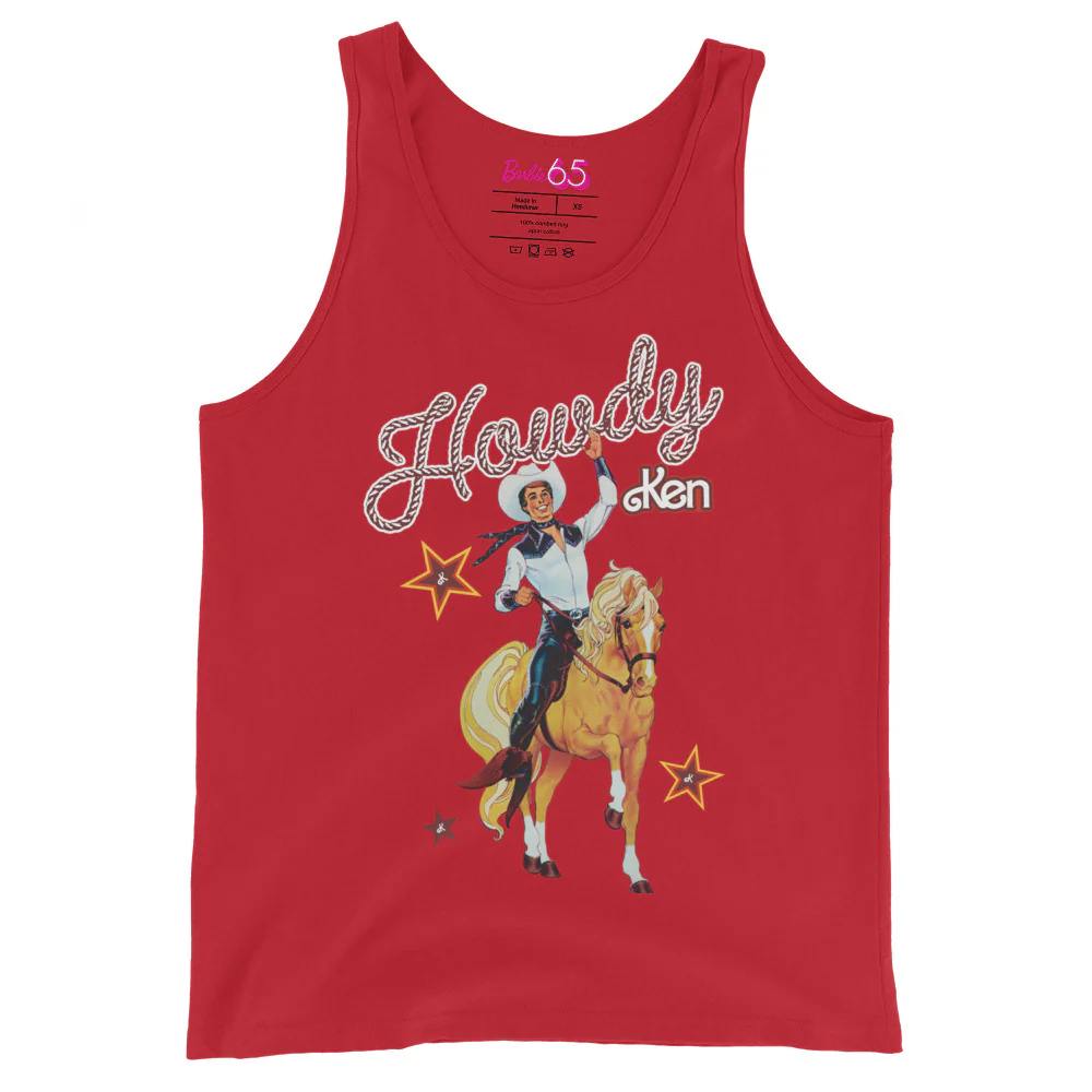 Mattel Creations Barbie 1980's Howdy Ken Red Tank Top
