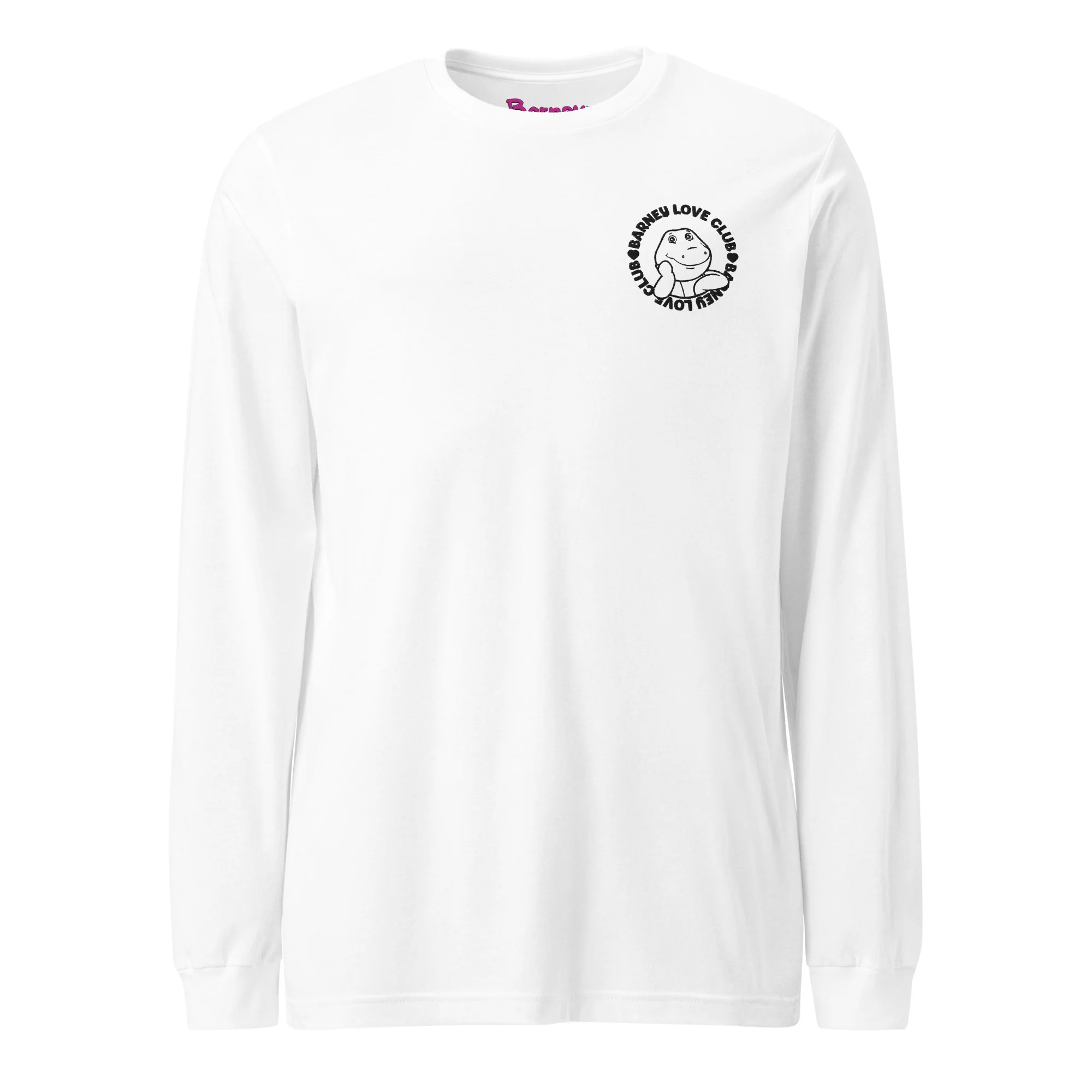 Mattel Creations Barney Embroidered Love Club Long Sleeve T-Shirt