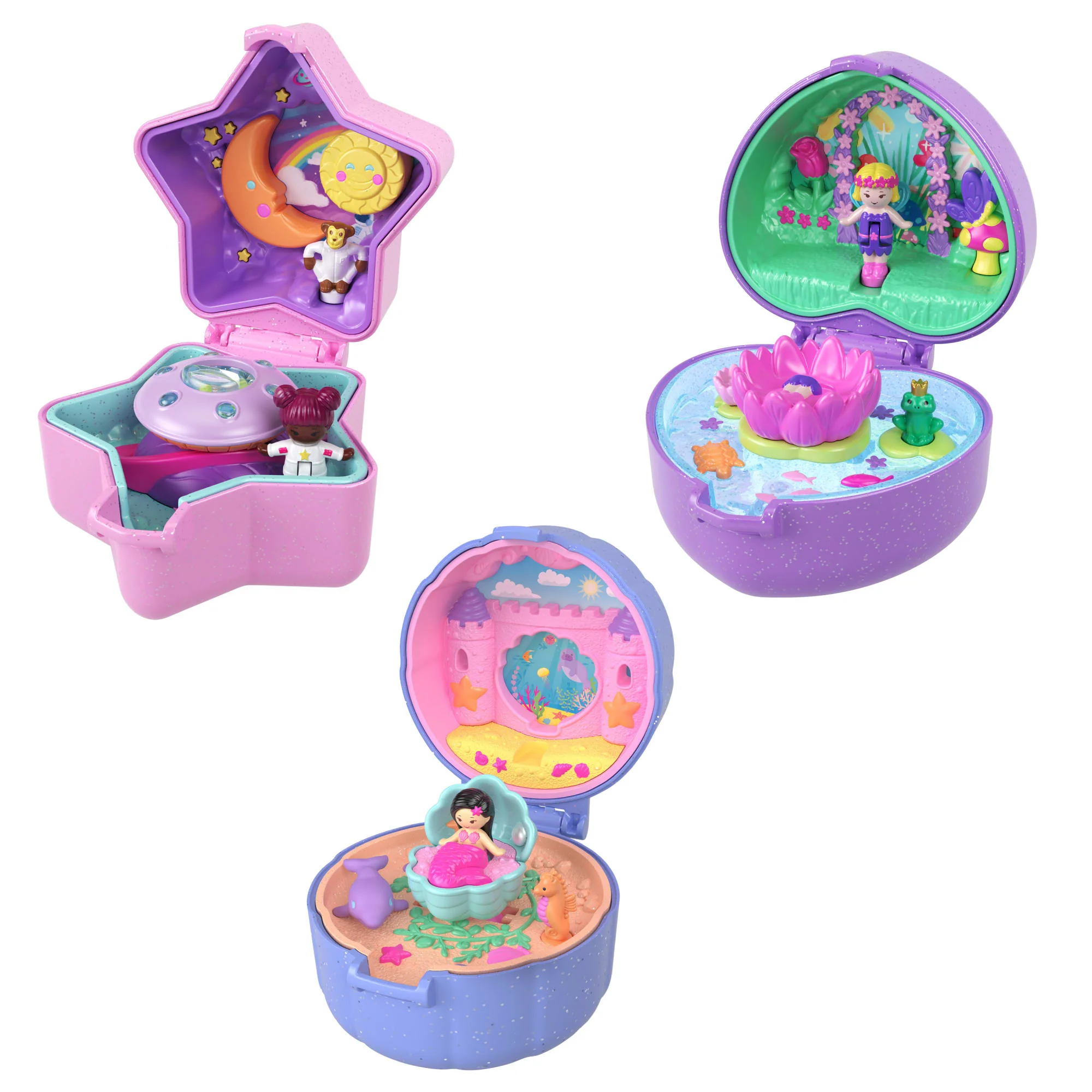 Mattel Creations Polly Pocket Collector, Heritage Ring Box 3 Pack