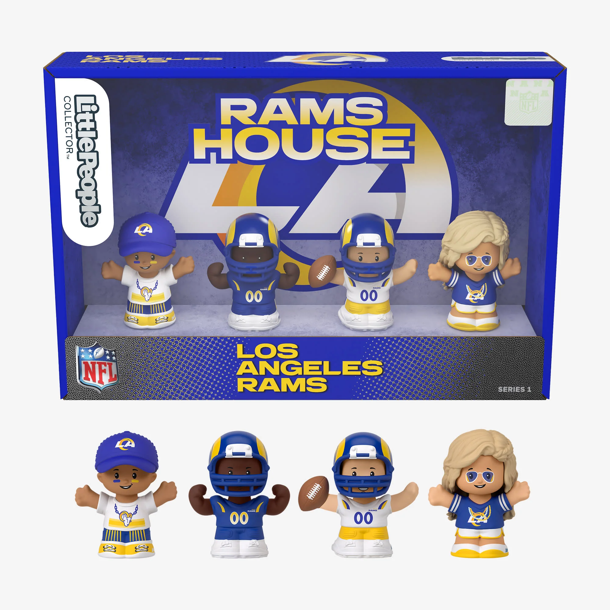 Mattel Creations Little People Collector x NFL Los Angeles Rams Set