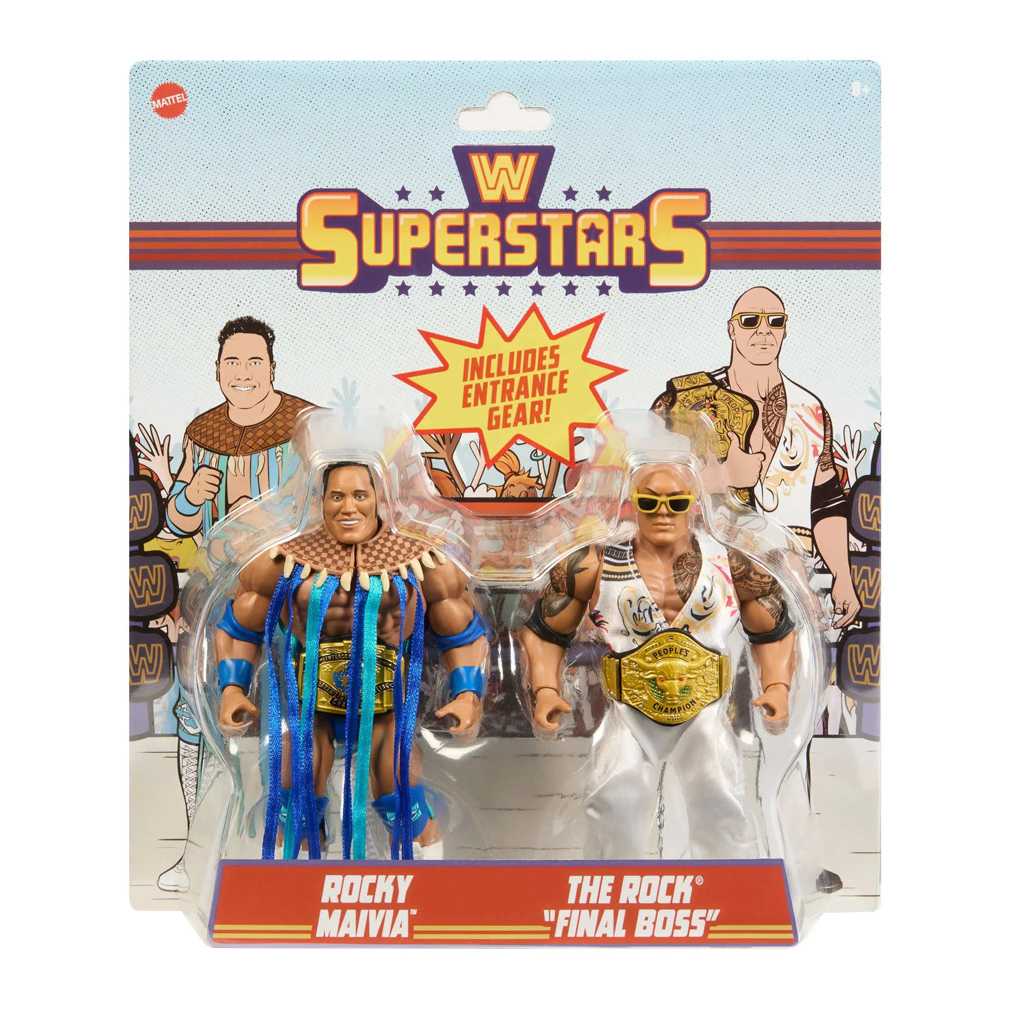 Mattel Creations WWE Superstars Rocky Maivia and The Rock 2-Pack
