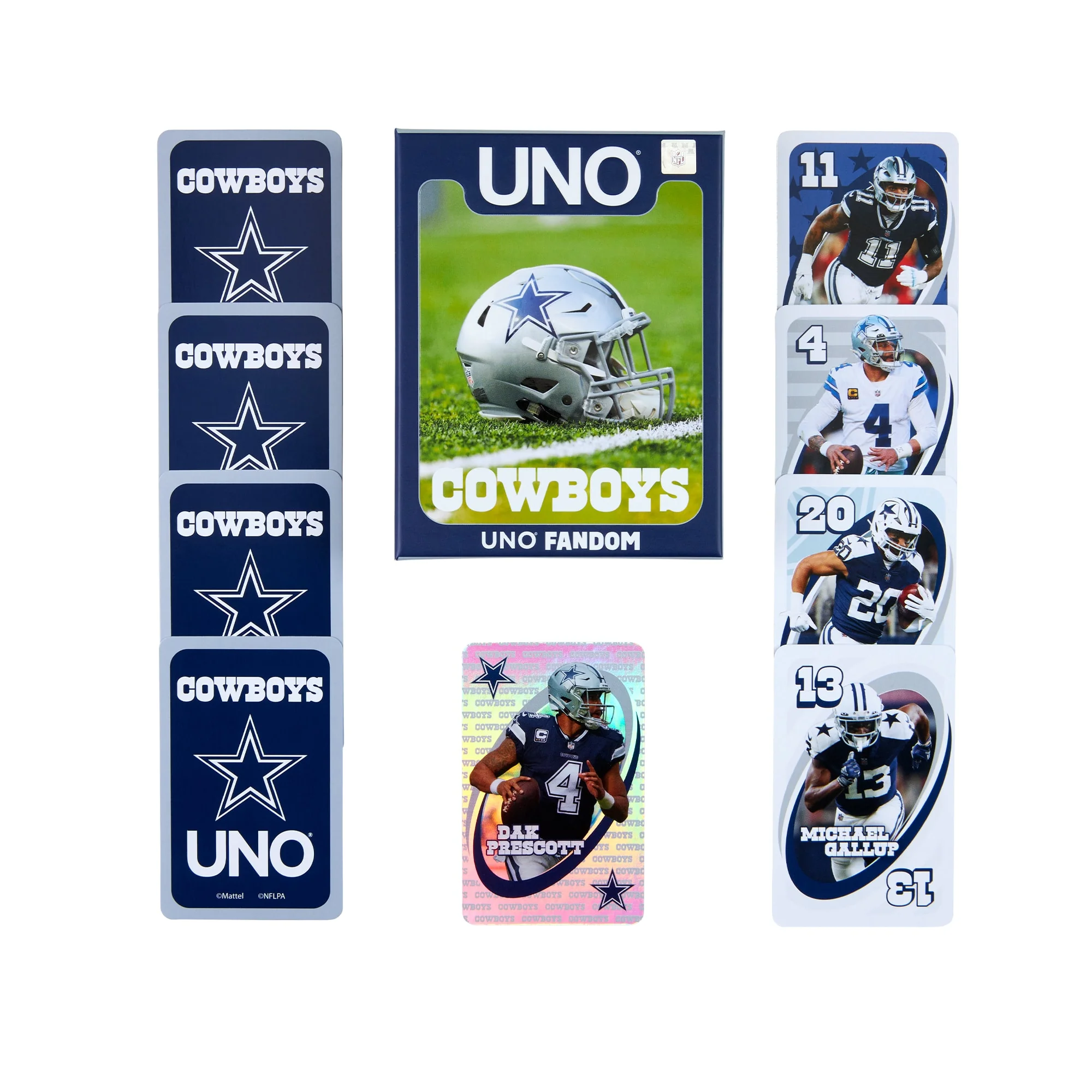 Mattel Creations UNO Fandom NFL Dallas Cowboys Game Deck