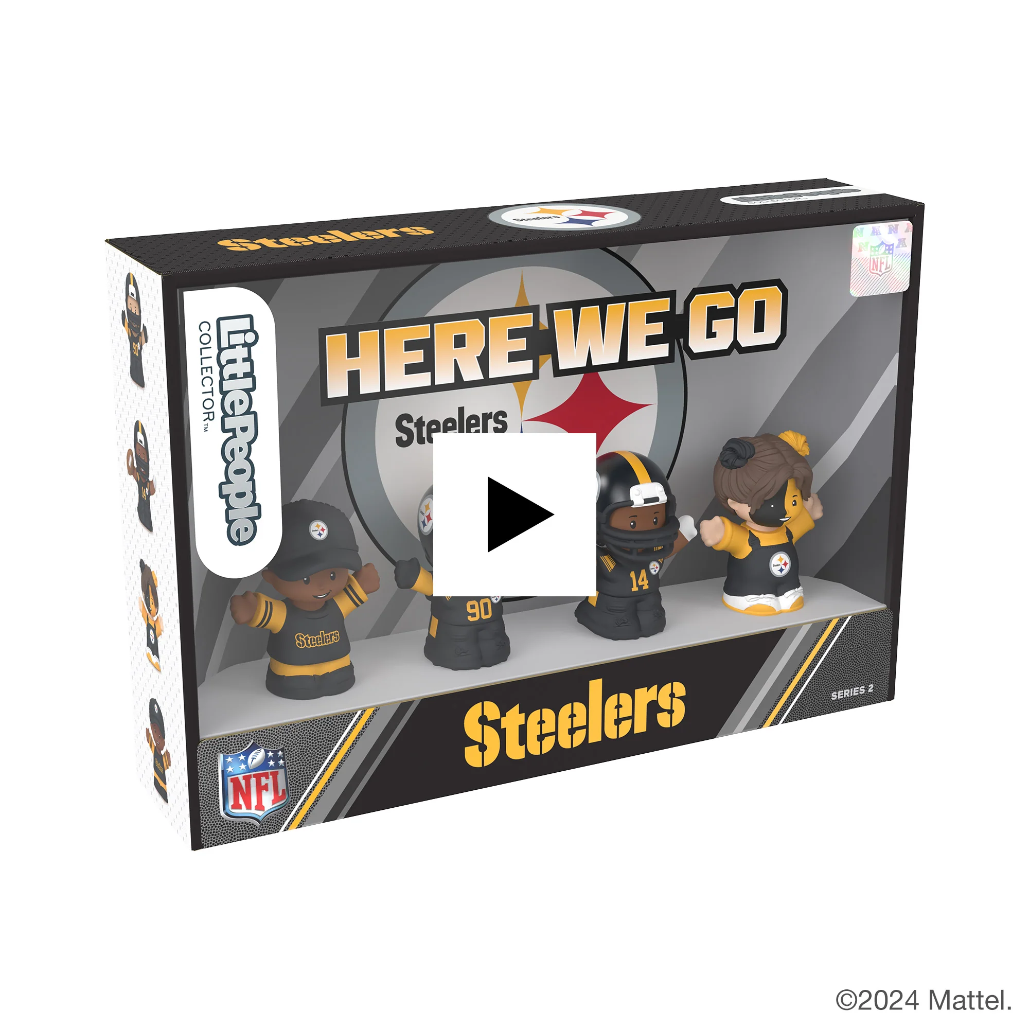 Mattel Creations Little People Collector Pittsburgh Steelers Alternate Jersey Figure Set