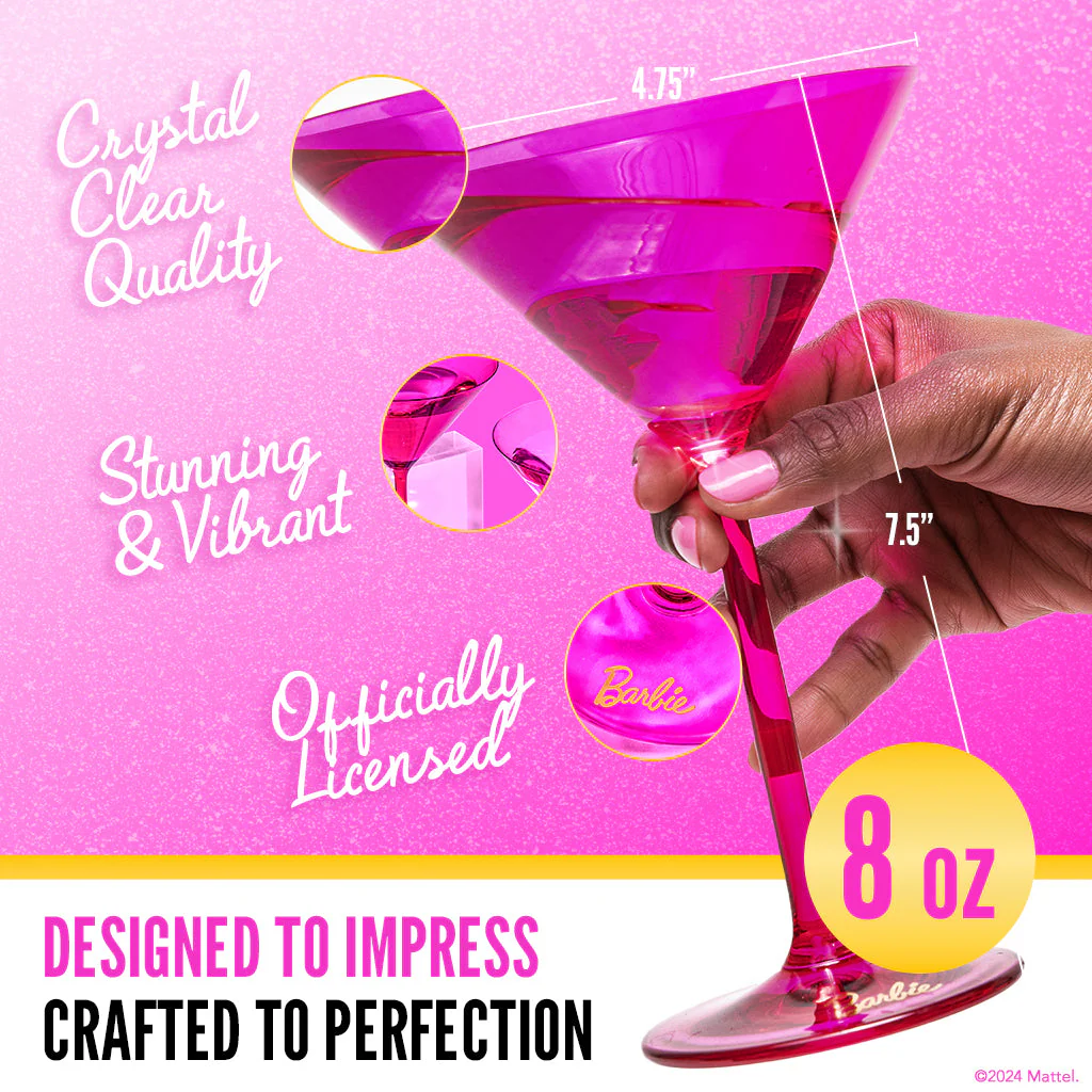 Mattel Creations Barbie™ X Dragon Glassware® Martini Glasses