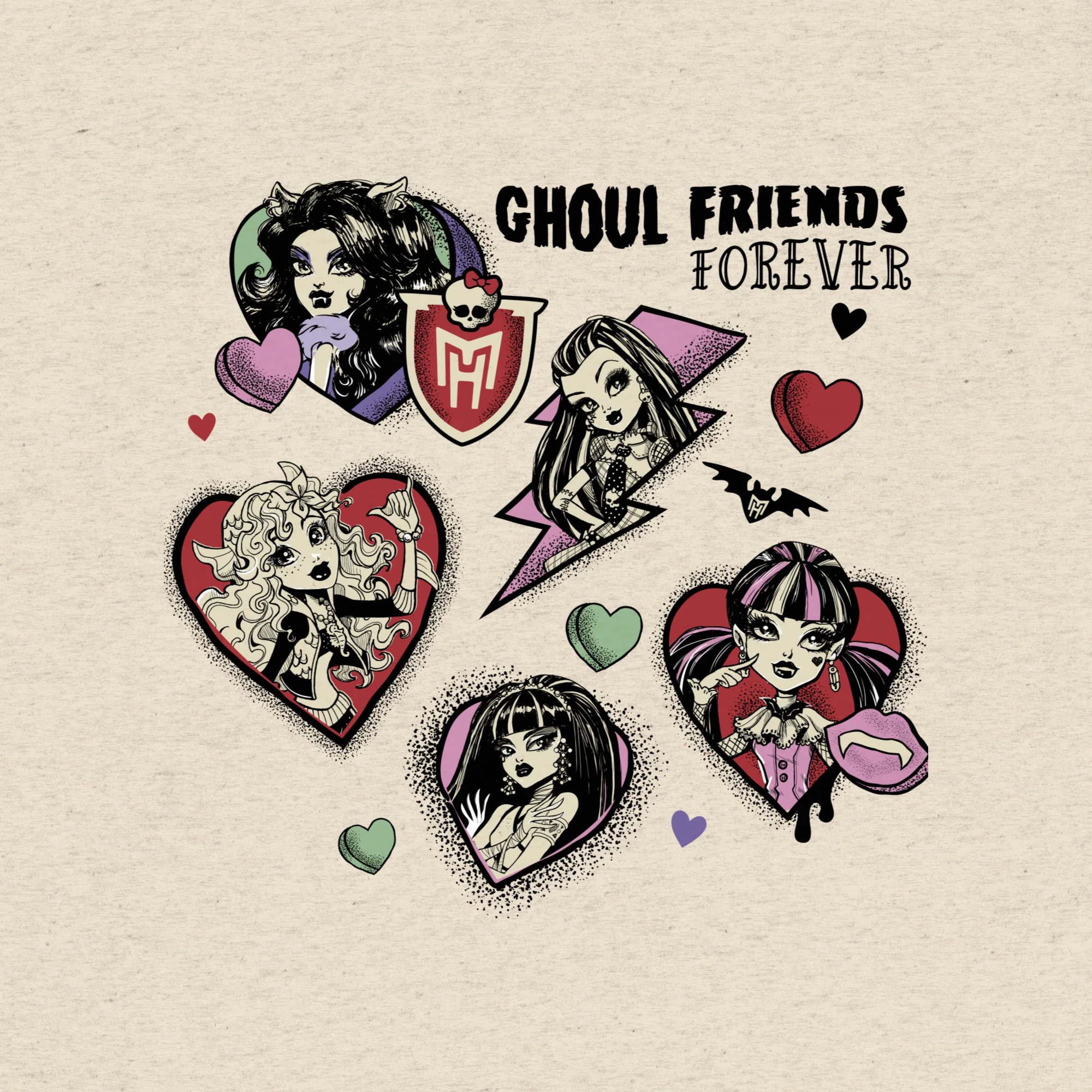 Mattel Creations Monster High Ghoul Friends Forever T-Shirt