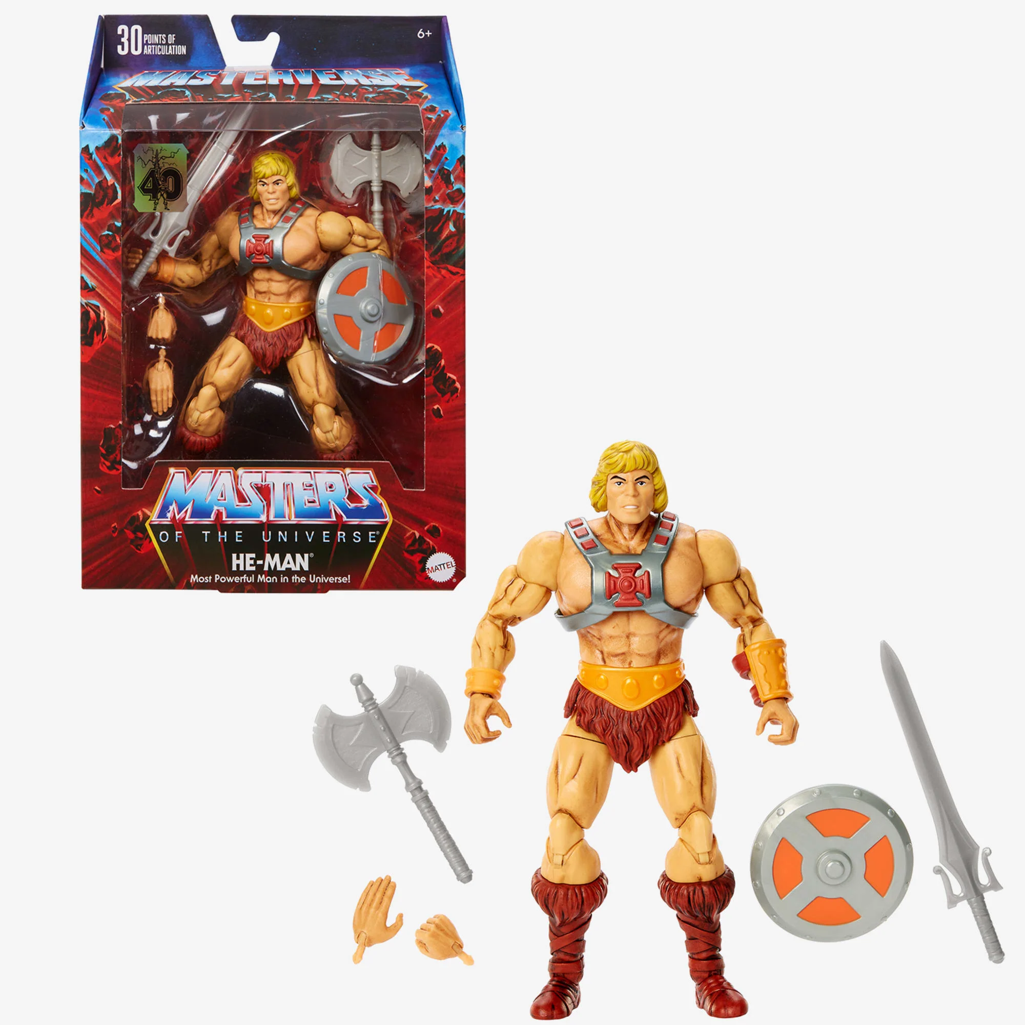 Mattel Creations Masters of the Universe Masterverse He-Man 40th Anniversary Action Figure