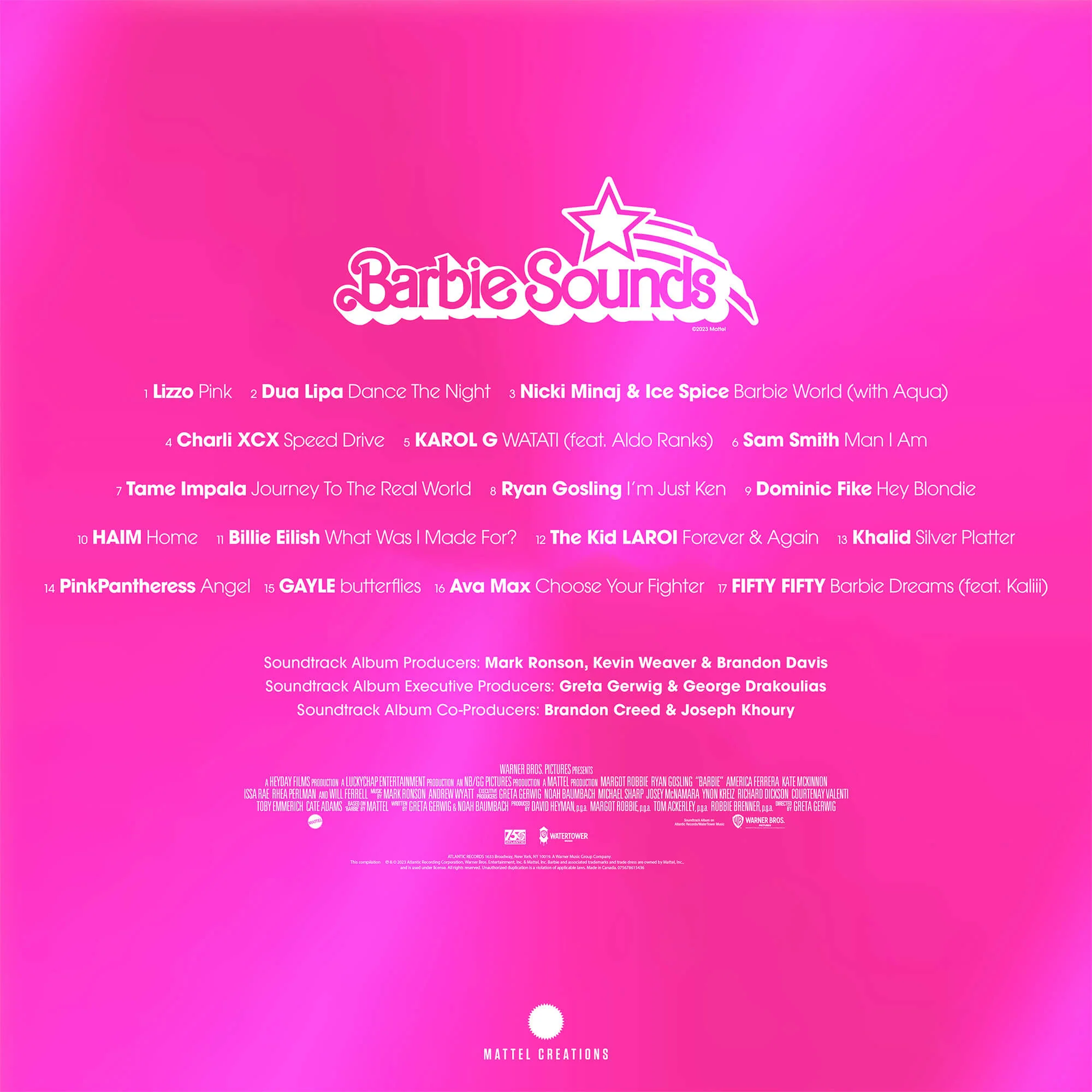 Mattel Creations Barbie The Album – Official Vinyl Movie Soundtrack Set