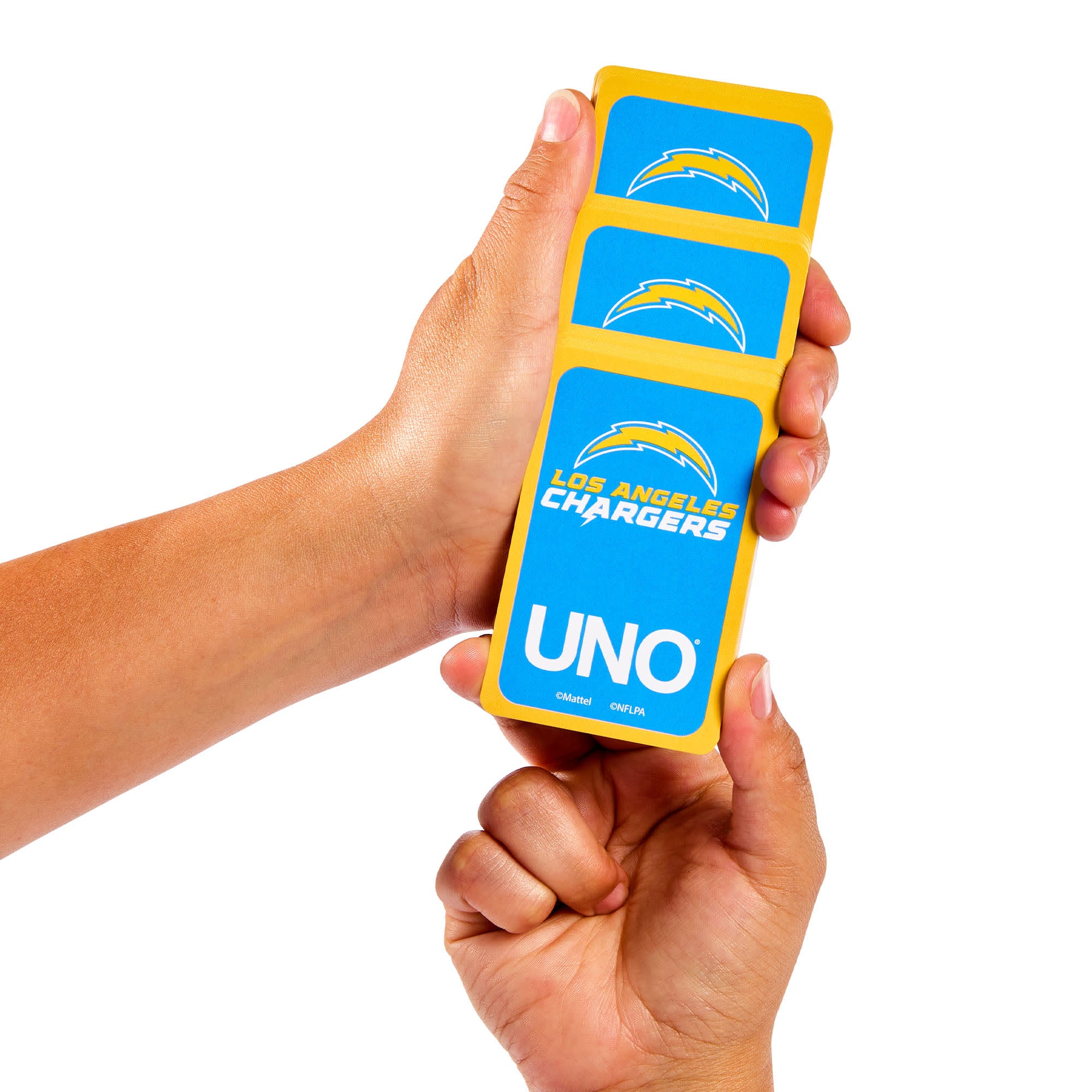 Mattel Creations UNO Fandom NFL Los Angeles Chargers Game Deck