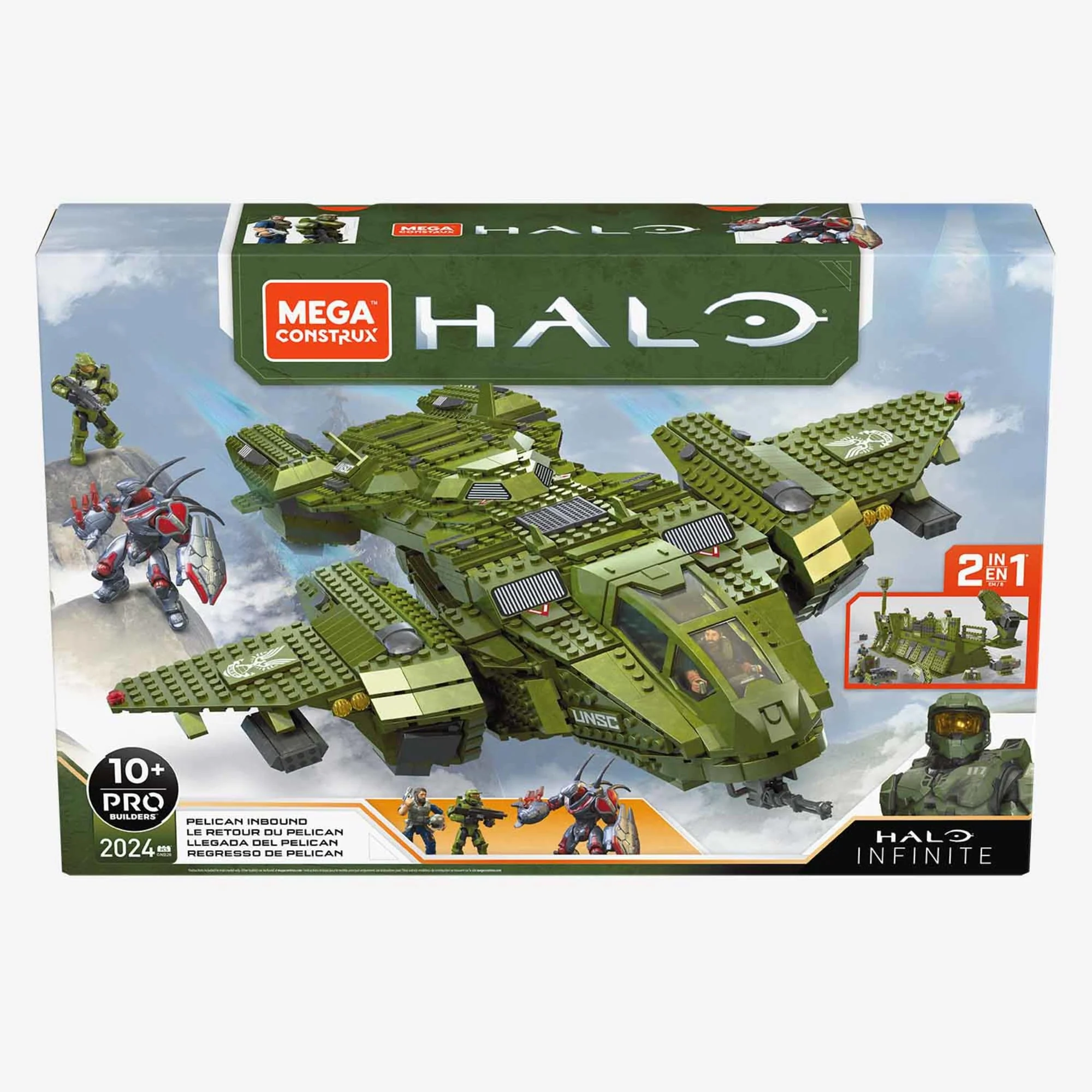 Mattel Creations MEGA Halo Pelican Inbound Aircraft Building Set
