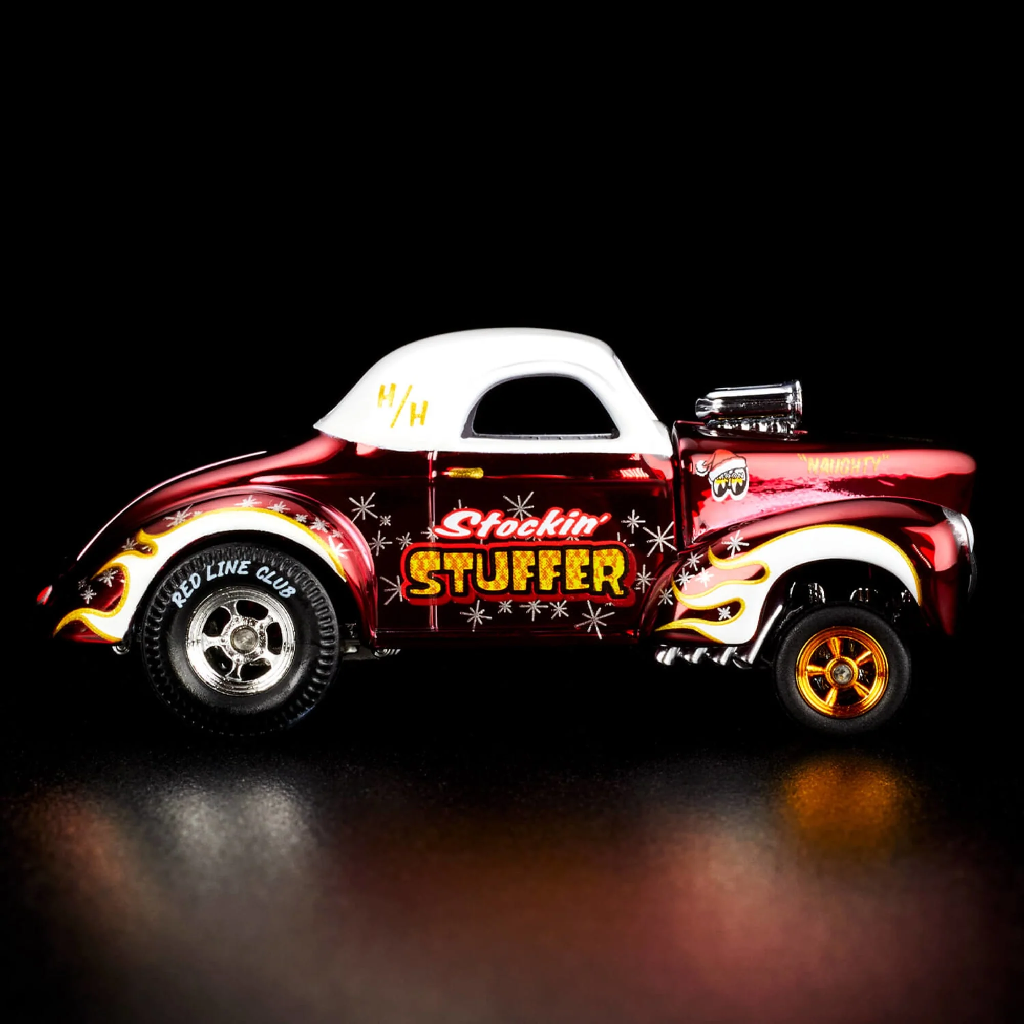 Mattel Creations RLC Exclusive '41 Willys Gasser Holiday Car