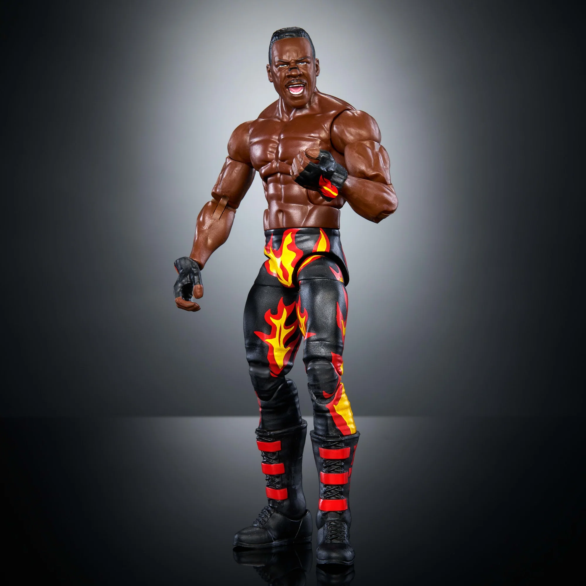 Mattel Creations WWE Elite Collection Monday Night War Booker T Action Figure & Golga Build-A-Figure Parts