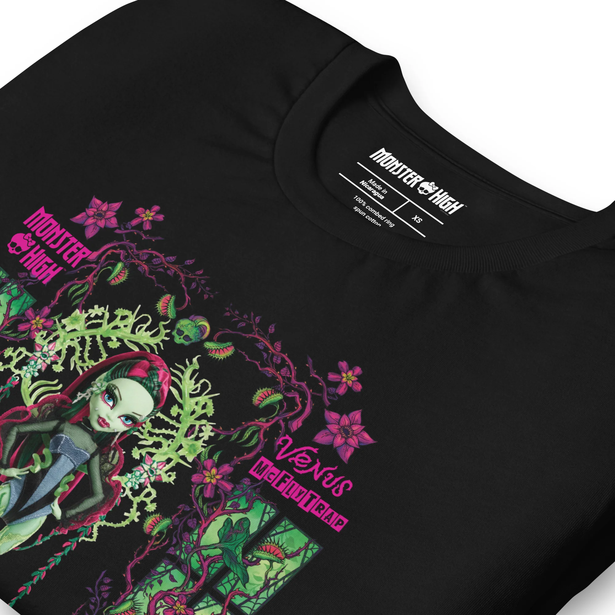 Mattel Creations Monster High Venus McFlytrap Black T-Shirt