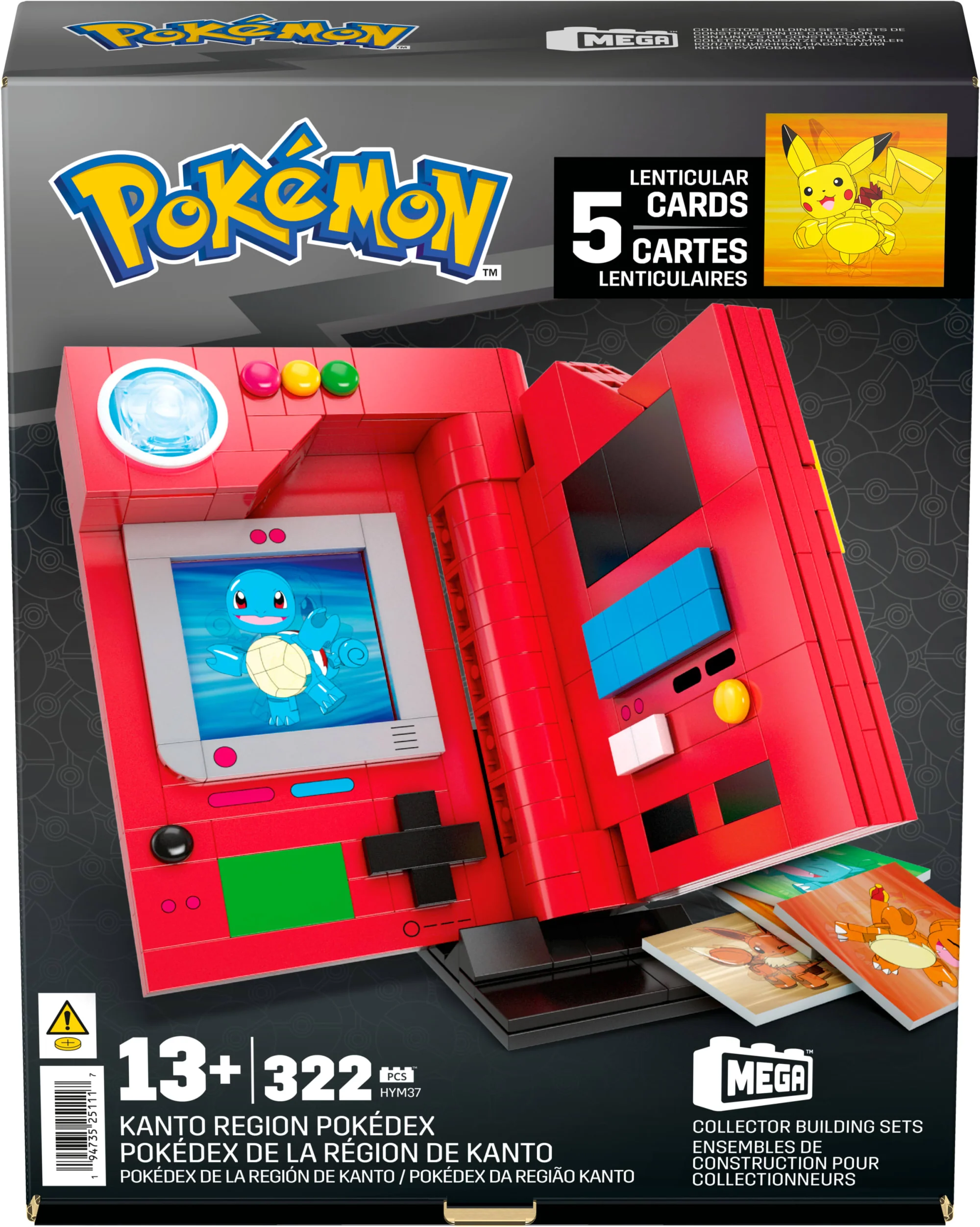 Mattel Creations MEGA Pokémon Kanto Region Pokédex Building Kit