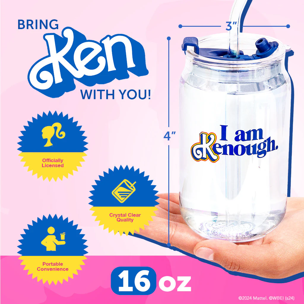 Mattel Creations Barbie™ the Movie X Dragon Glassware® I'm Just Ken™ Drinking Glasses