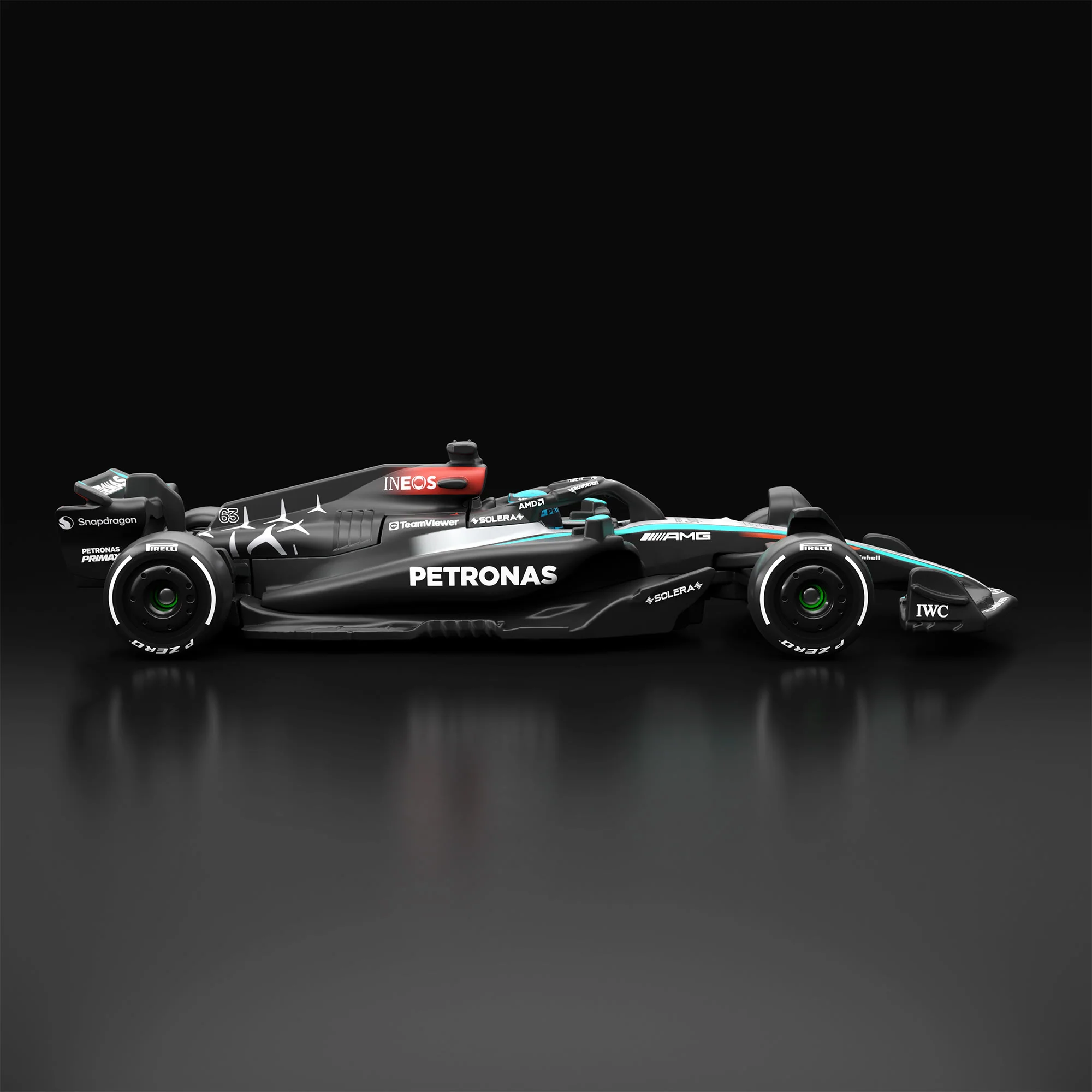 Mattel Creations Hot Wheels F1 Series: Mercedes-AMG PETRONAS Formula One Team W15 Car #63