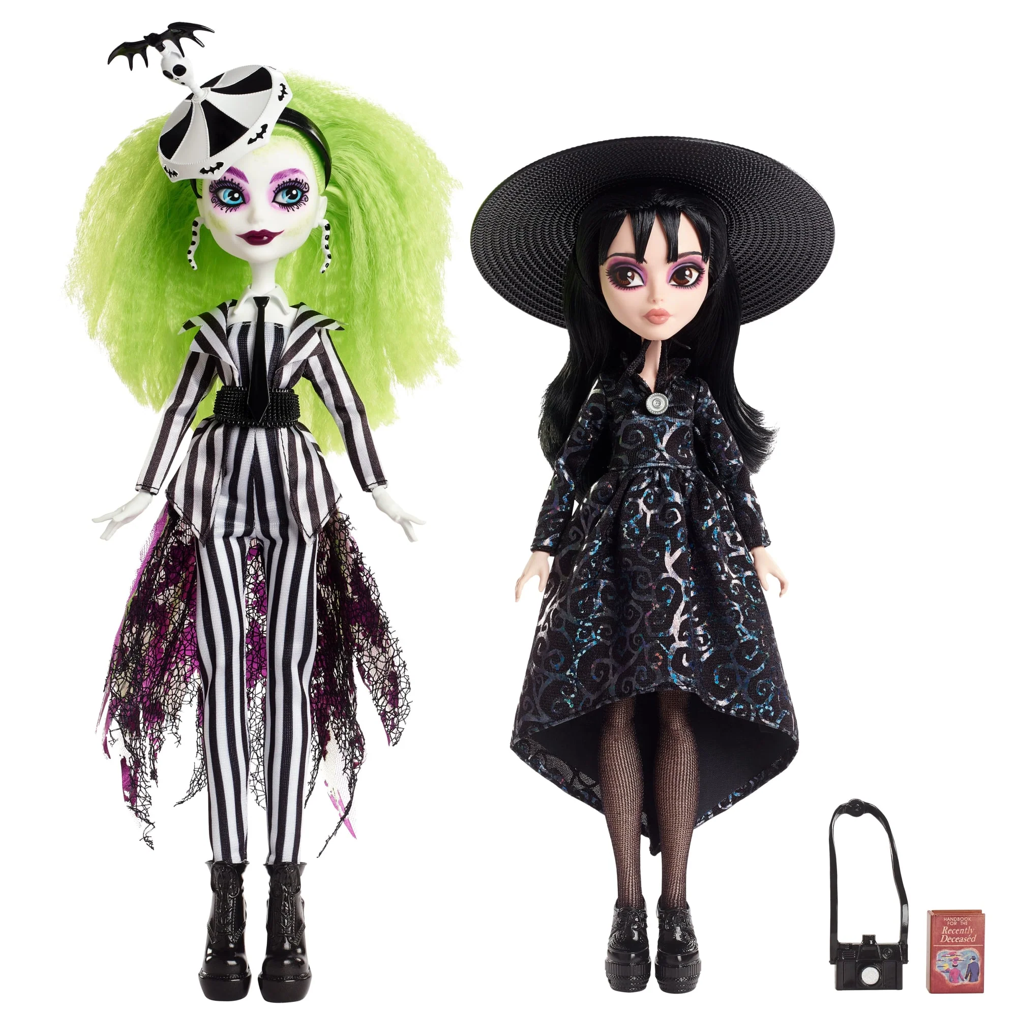 Mattel Creations Beetlejuice & Lydia Deetz Monster High Skullector Doll 2-Pack