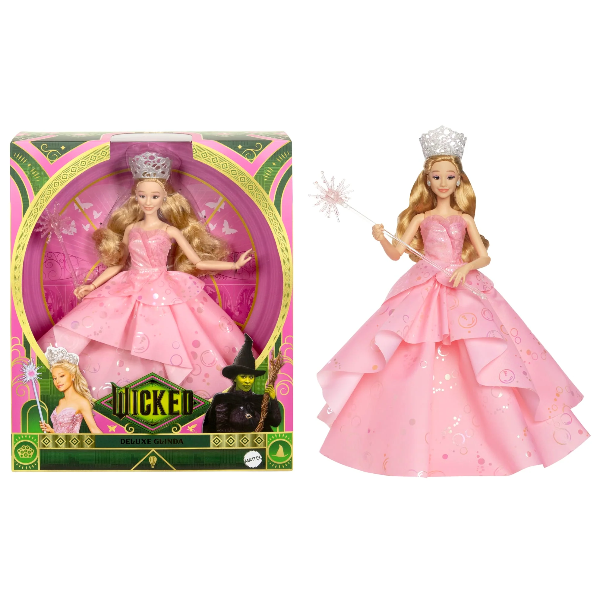 Mattel Creations Wicked Deluxe Glinda Fashion Doll and Accessories