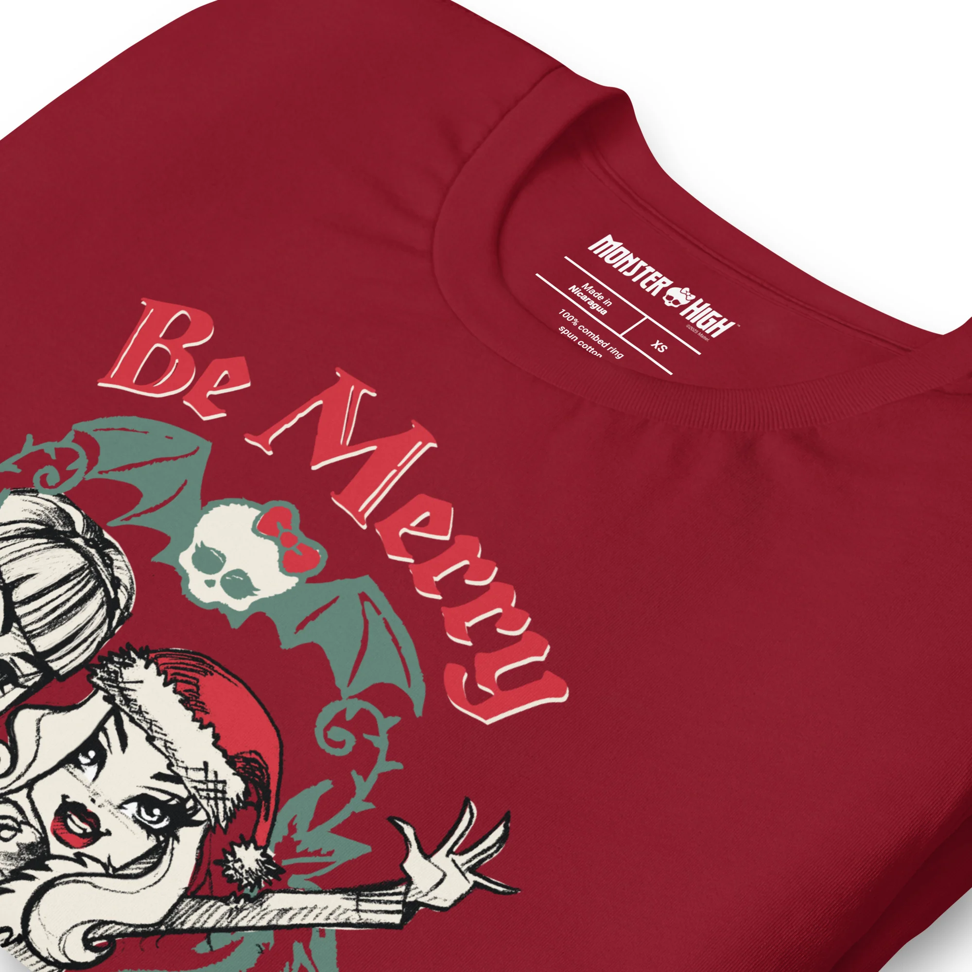 Mattel Creations Monster High Be Merry Stay Scary Red T-shirt