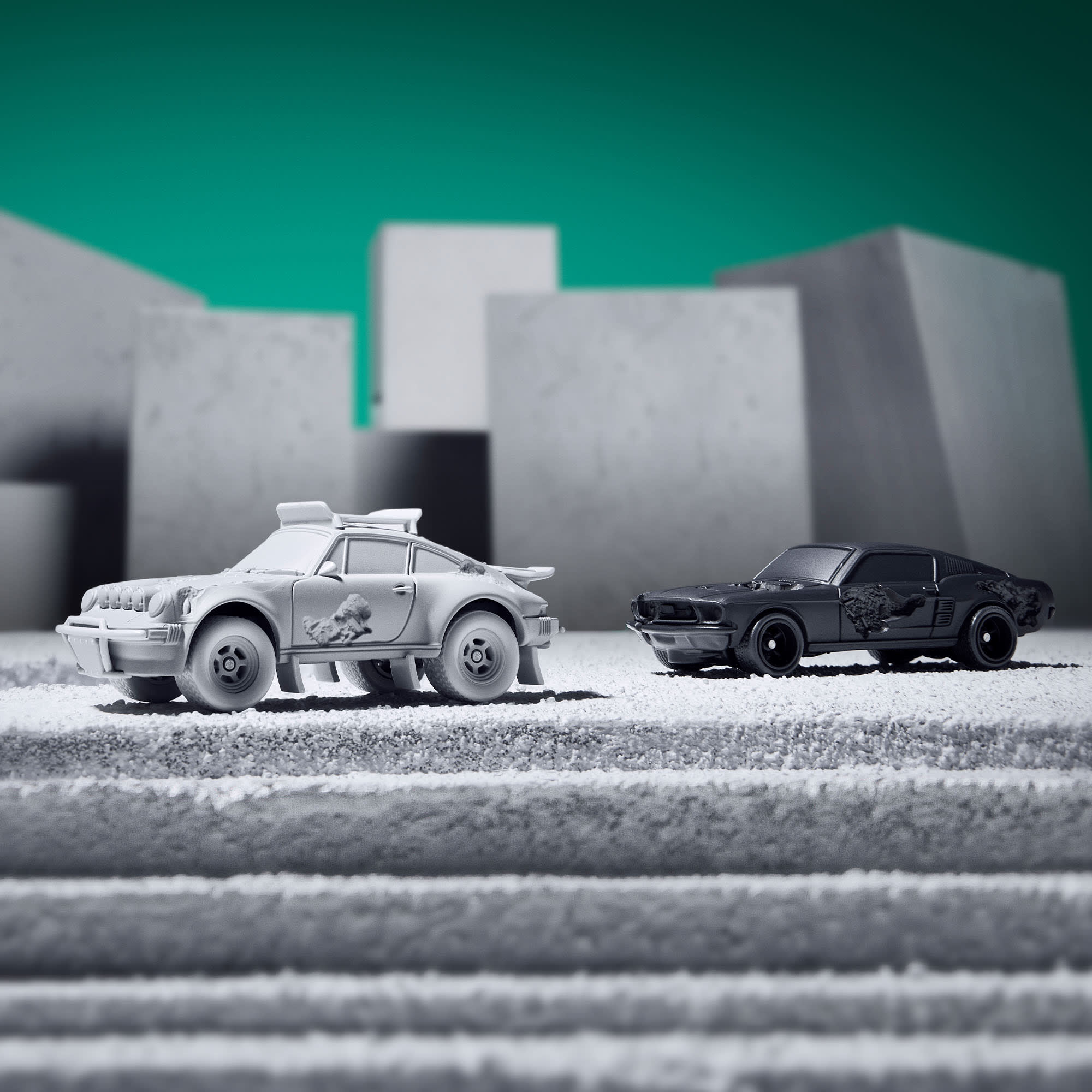 Mattel Creations Hot Wheels x Daniel Arsham Eroded Porsche Safari
